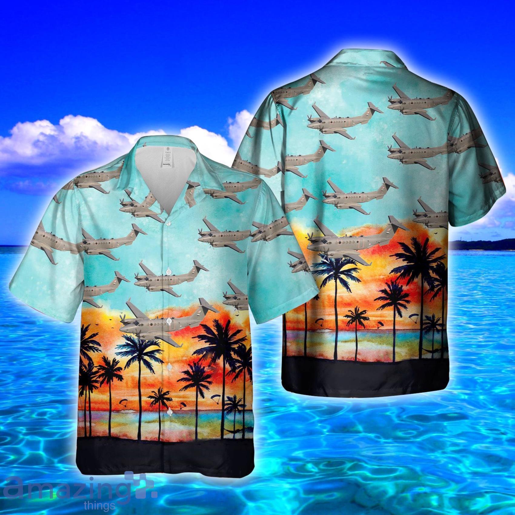 RAF Hawker Beechcraft Shadow R1s AOP Print Hawaiian Shirt And Short Set Product Photo 1