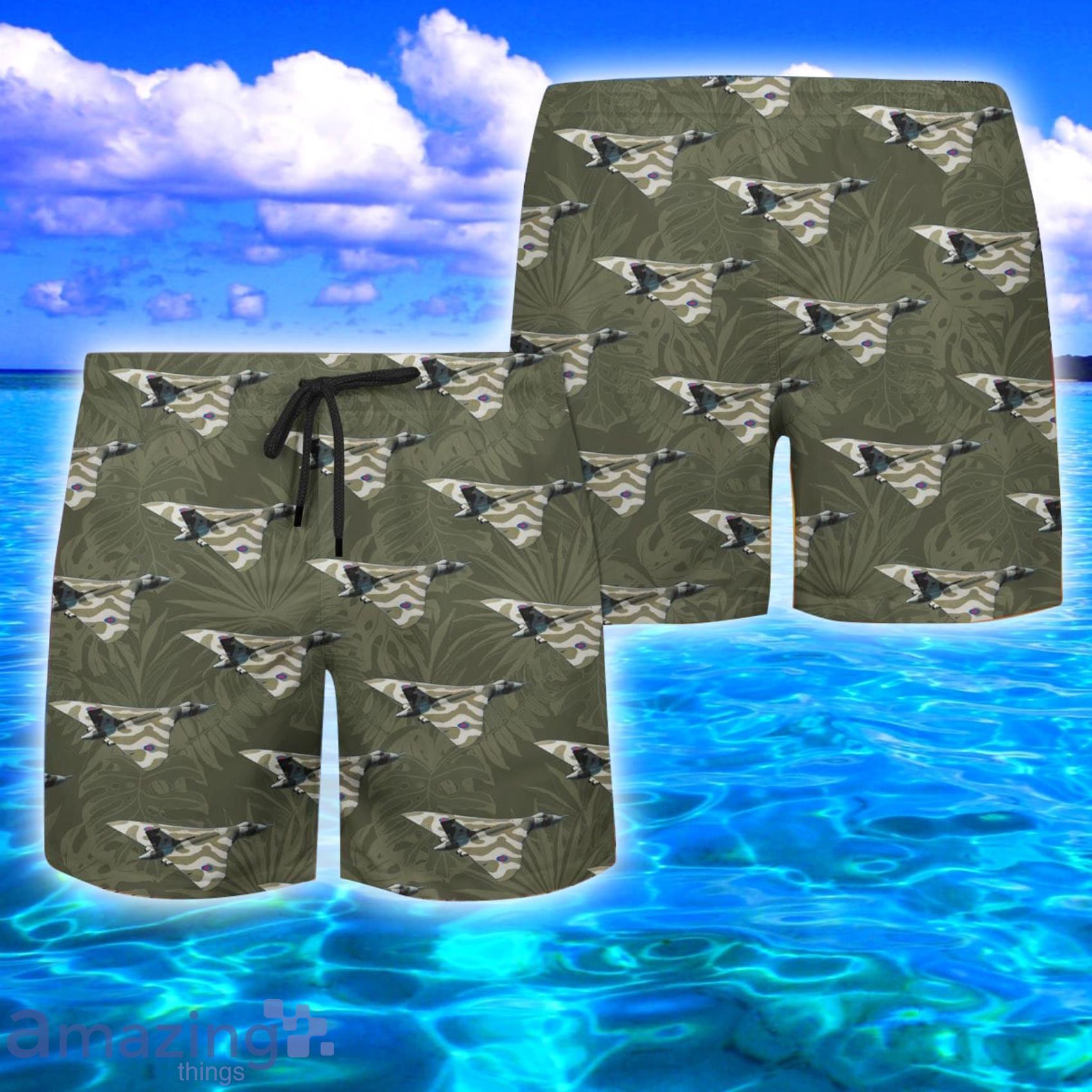RAF Historical Avro Vulcan Tropical Style Full Print Hawaiian Shirt Vs Short Set image RAF Historical Avro Vulcan Tropical Style Full Print Hawaiian Shirt Vs Short Set Product Photo 2