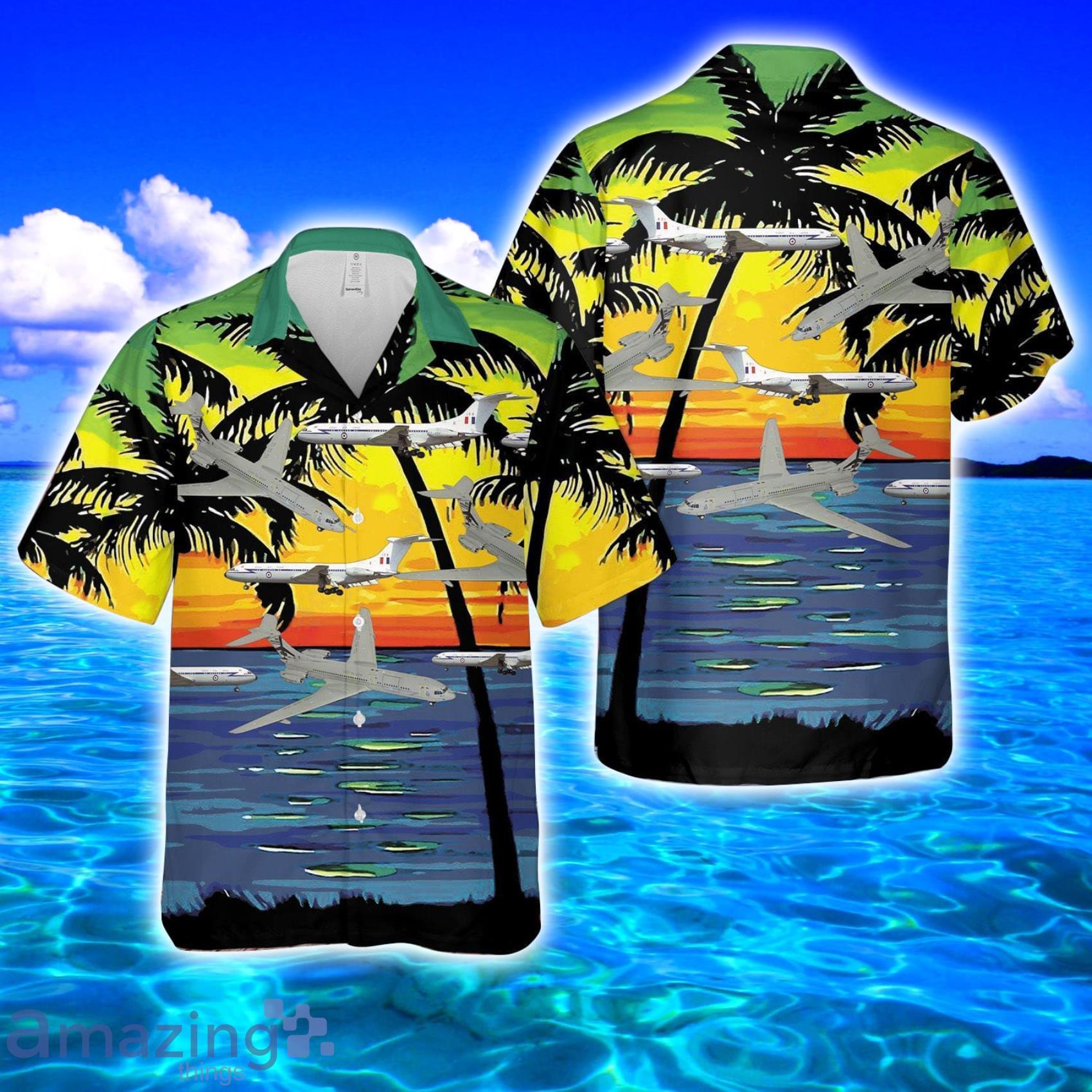RAF Historical Vickers VC10 AOP Print Hawaiian Shirt And Short Set Product Photo 1 RAF Historical Vickers VC10 AOP Print Hawaiian Shirt And Short Set Product Photo 1