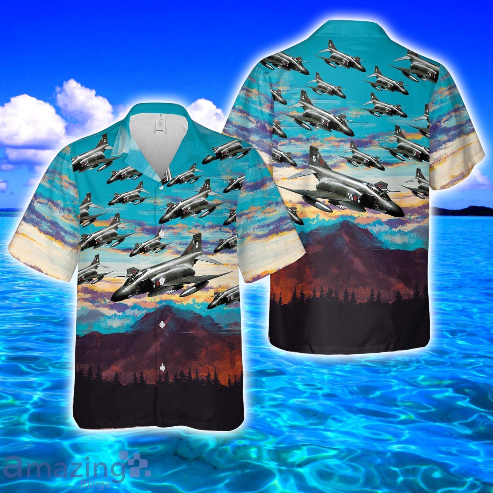 RAF Phantom FG.1 AOP Print Hawaiian Shirt And Short Set Product Photo 1