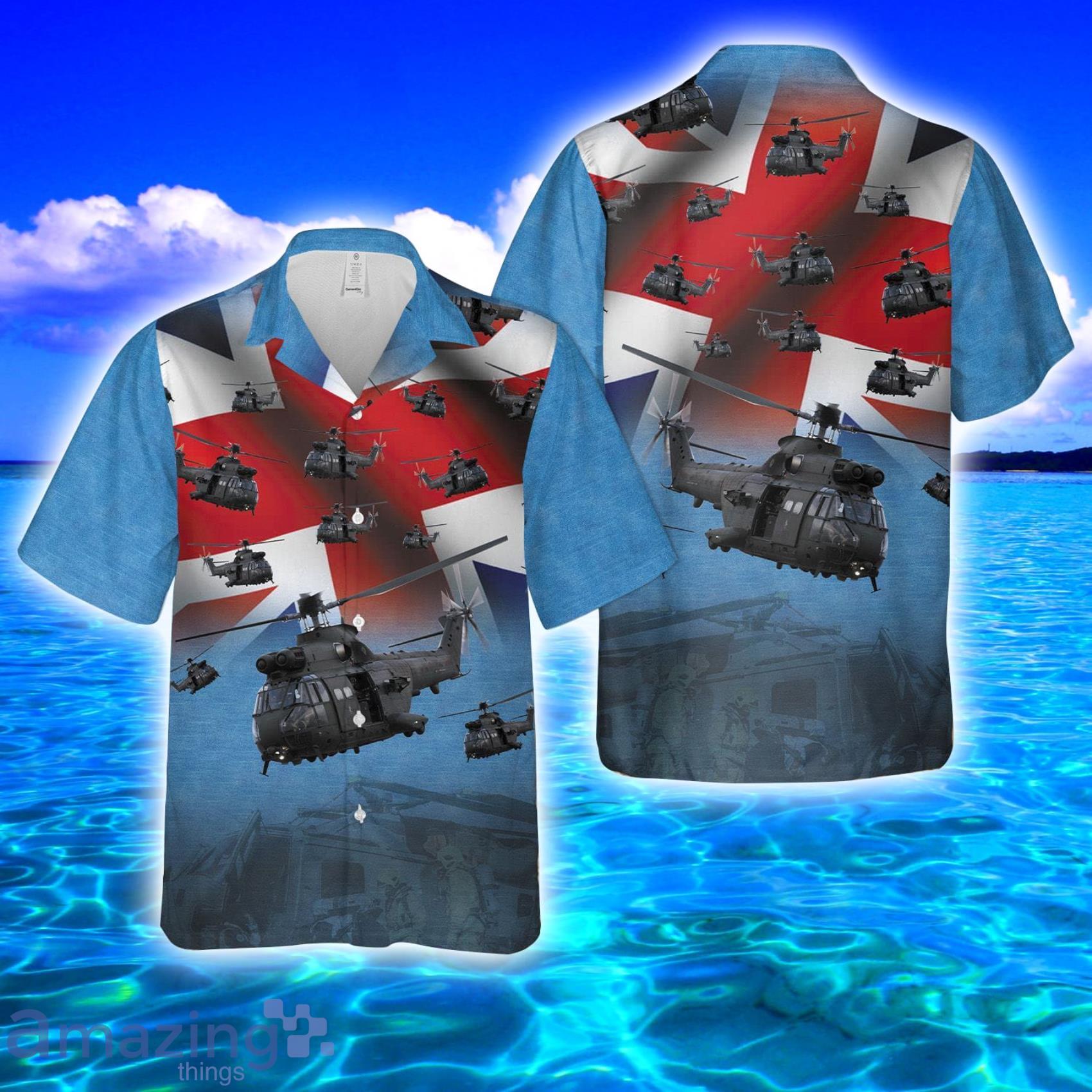 RAF The Puma HC MK2 Tropical Style Full Print Hawaiian Shirt Vs Short Set Product Photo 1