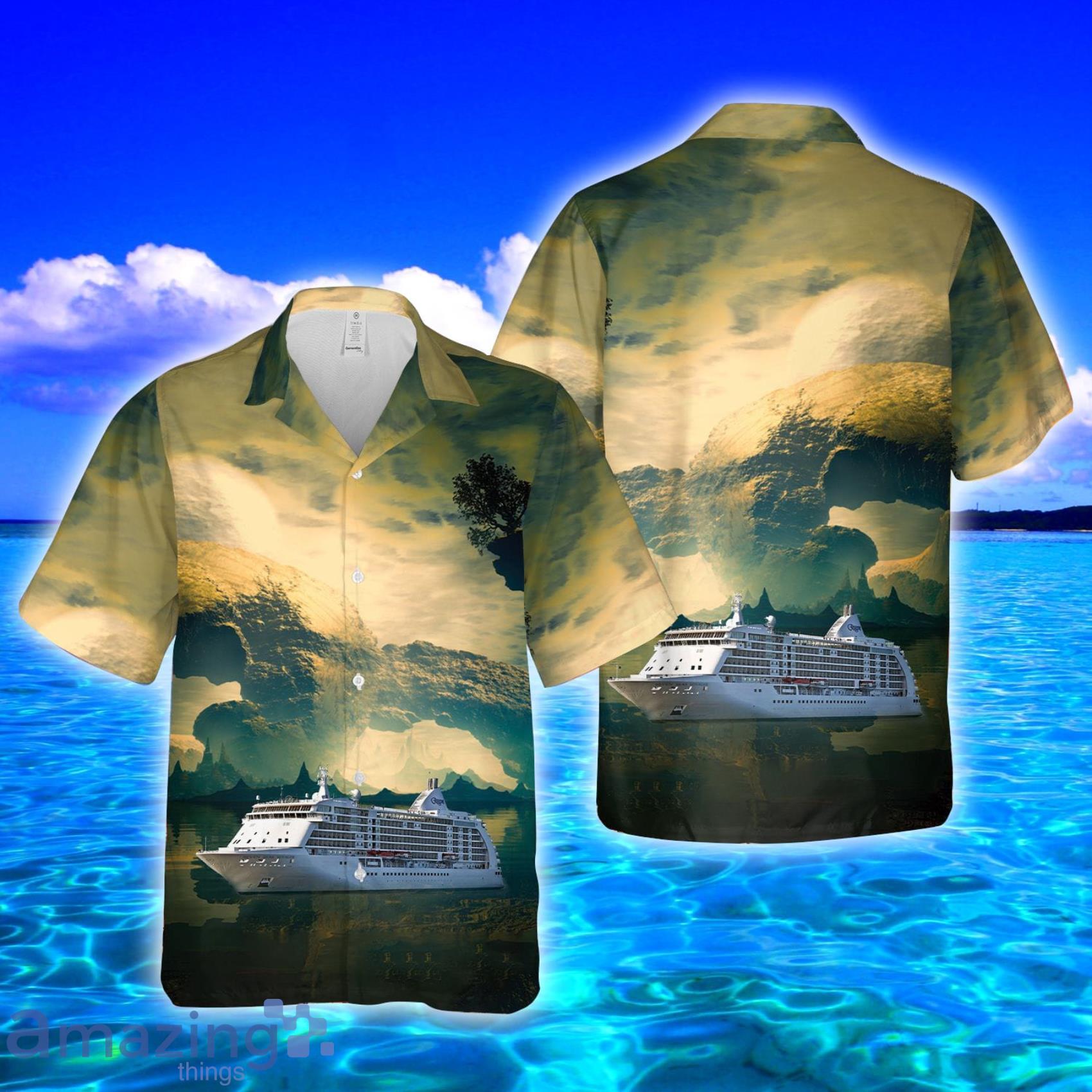 Regent Seven Seas Cruises Tropical Style Full Print Hawaiian Shirt Vs Short Set Product Photo 1
