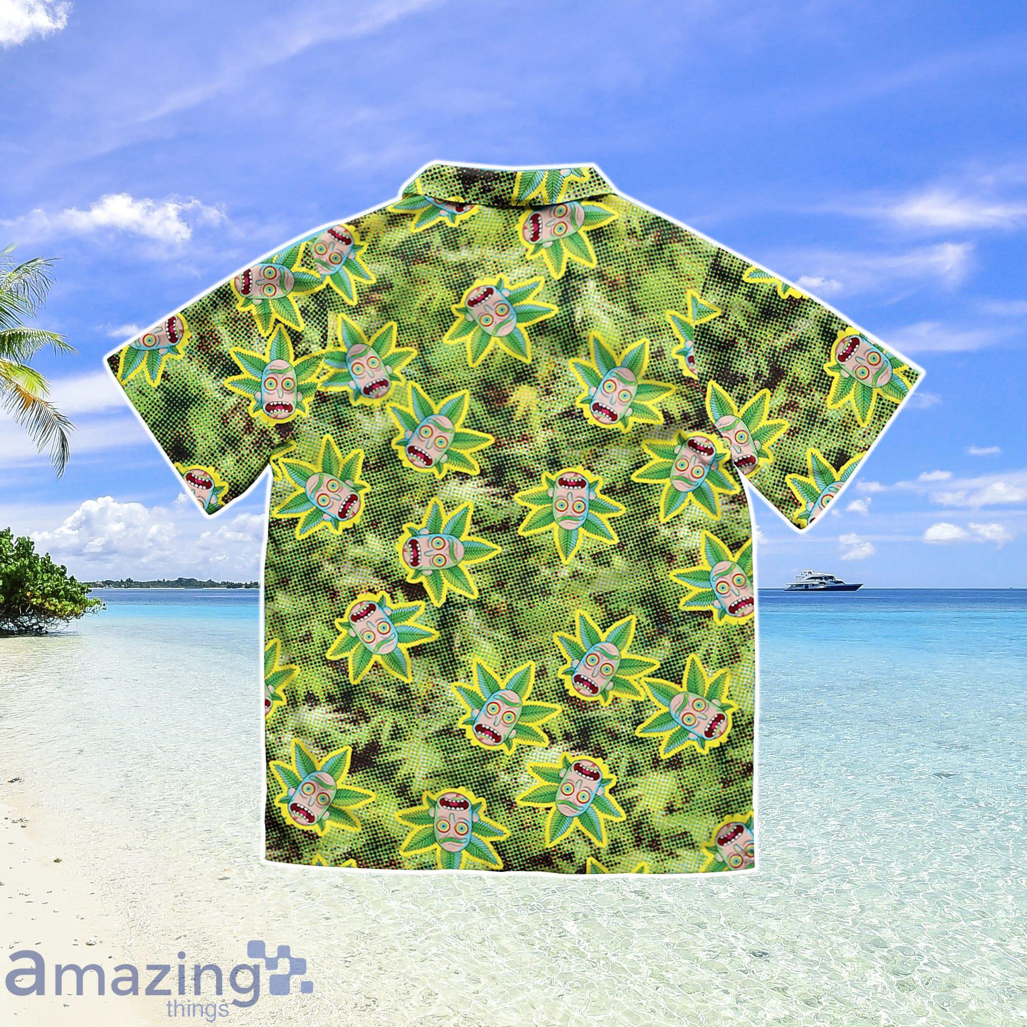 Rick and Morty Aloha Men And Women Green Hawaiian Shirt Gift For Summer Vacation image Rick and Morty Aloha Men And Women Green Hawaiian Shirt Gift For Summer Vacation Product Photo 2