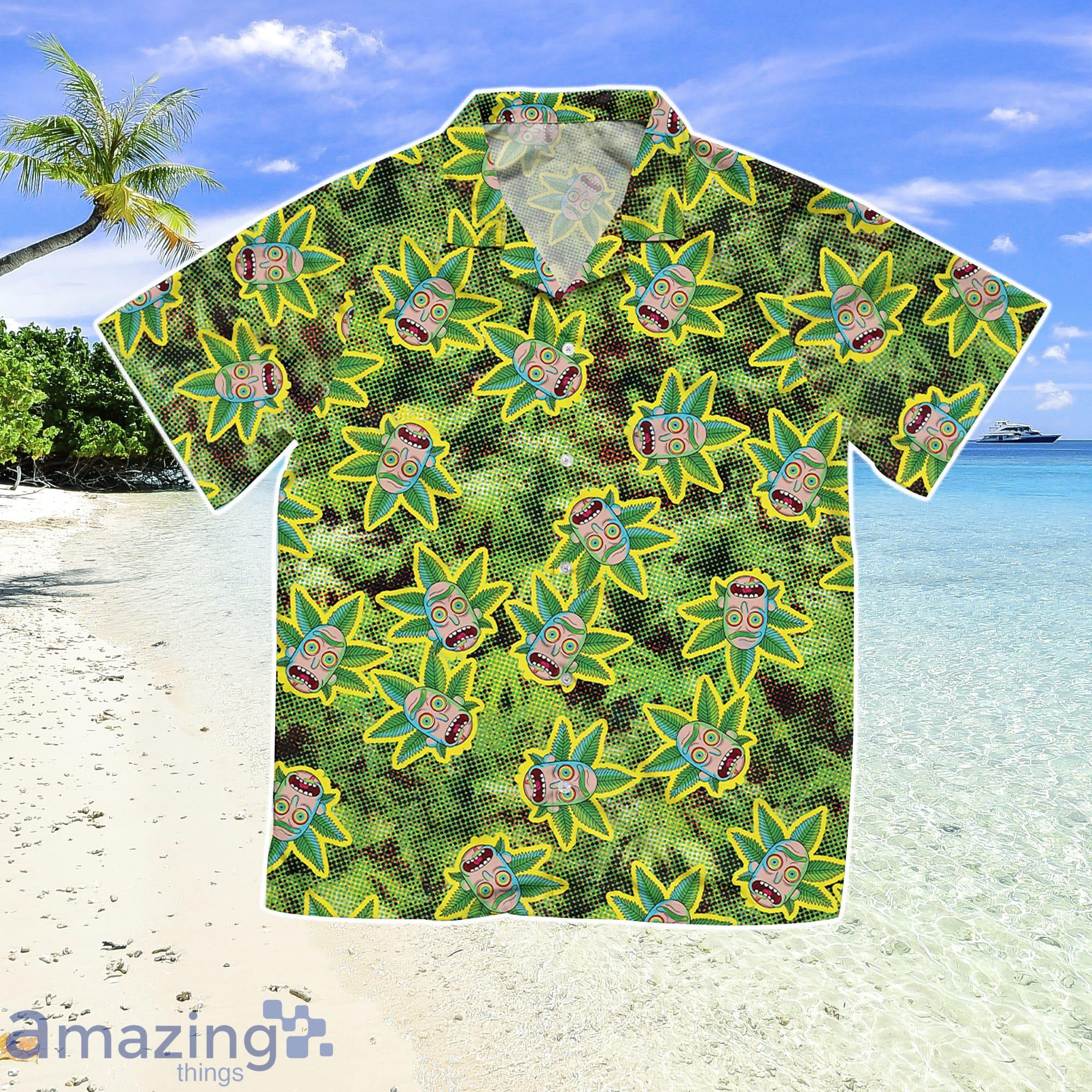 Rick and Morty Aloha Men And Women Green Hawaiian Shirt Gift For Summer Vacation Product Photo 1