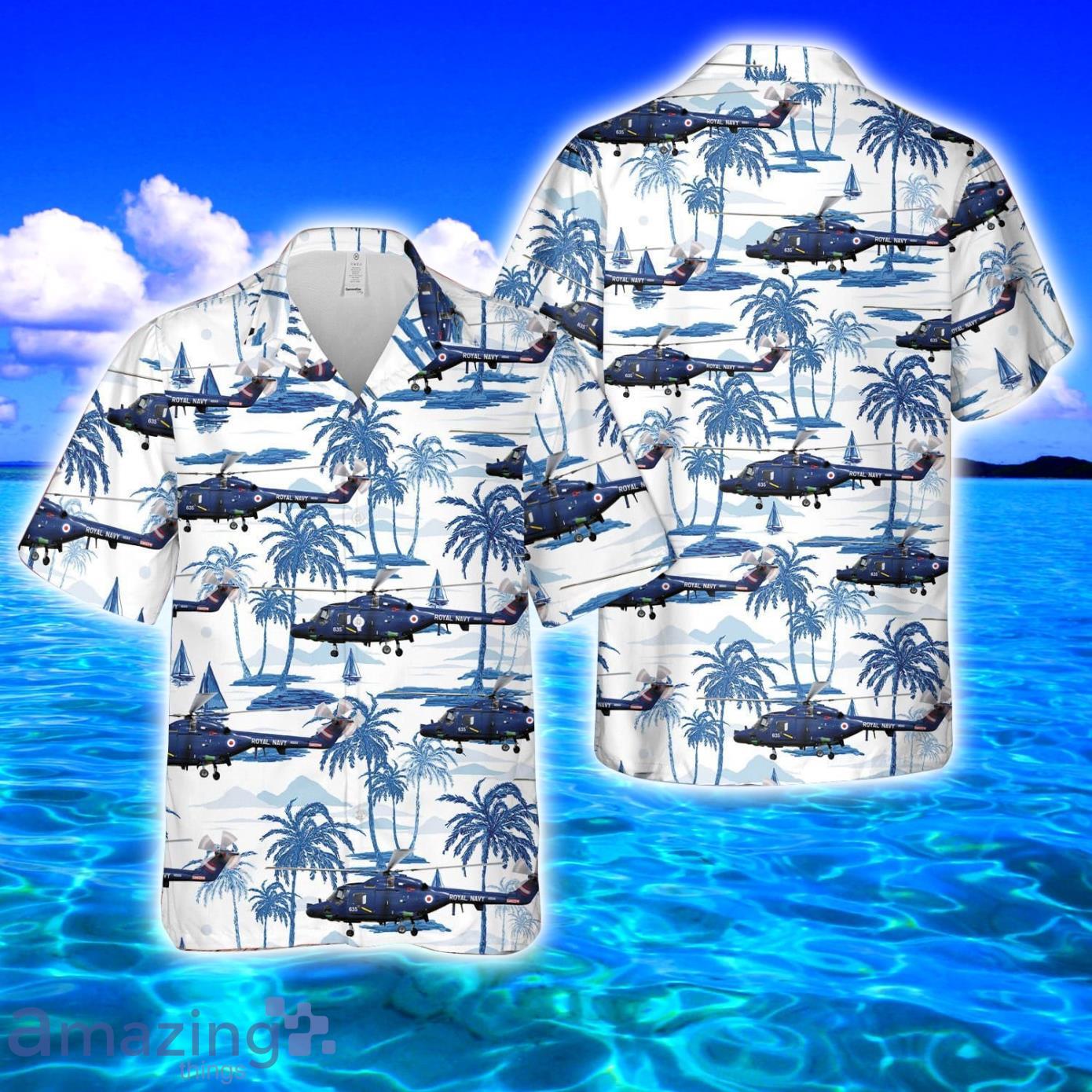 RN LYNX HAS.3S AOP Print Hawaiian Shirt And Short Set Product Photo 1
