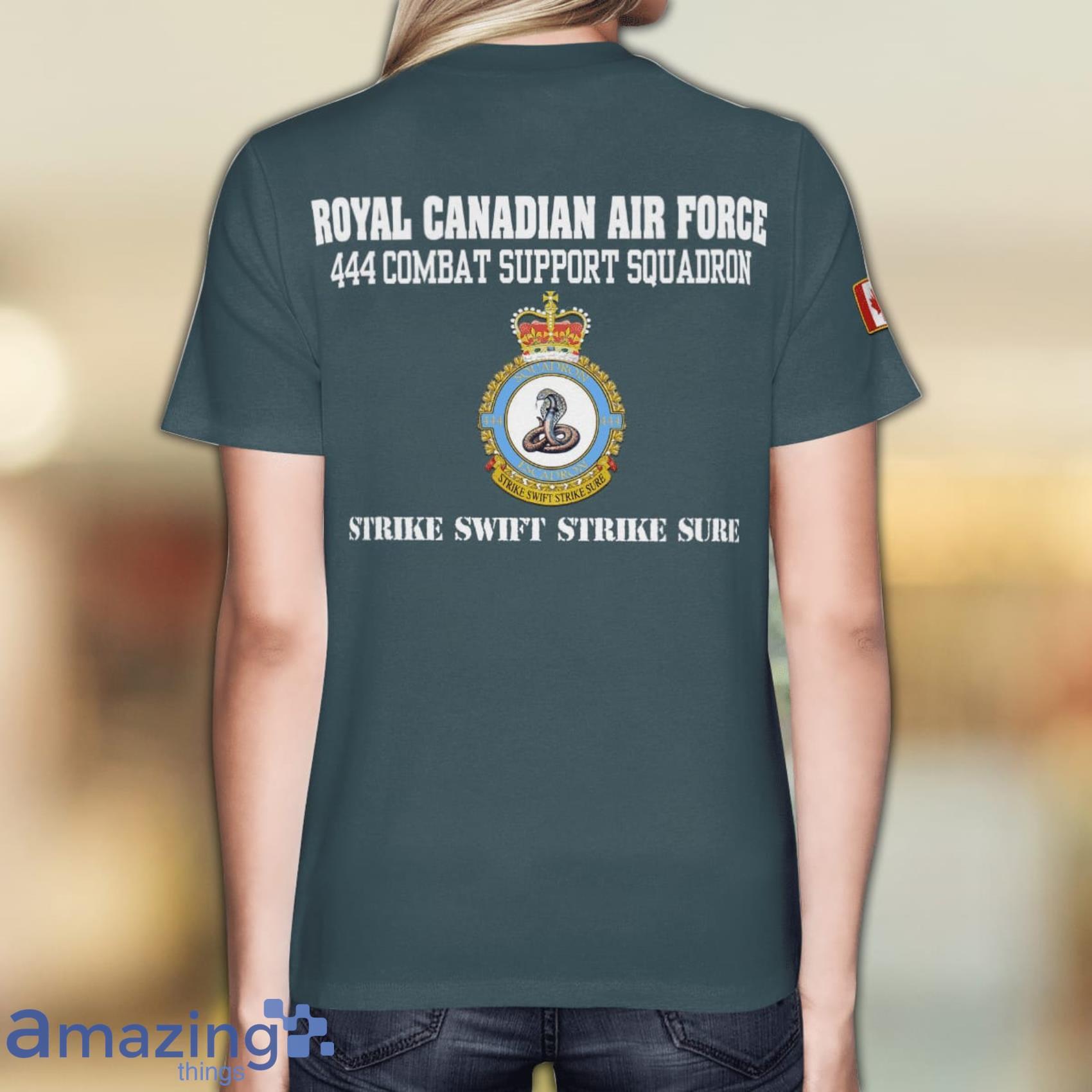 Royal Canadian Air Force 444 Combat Support Squadron CH 146 Griffon All Over Print 3D T Shirt image Royal Canadian Air Force 444 Combat Support Squadron CH-146 Griffon All Over Print 3D T-Shirt Product Photo 3
