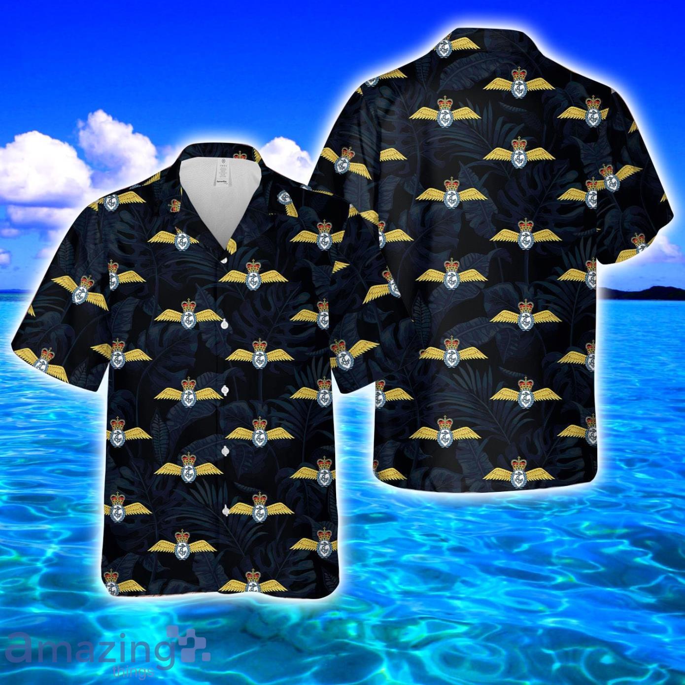 Royal Navy FAA Pilot Wings Badge AOP Print Hawaiian Shirt And Short Set Product Photo 1