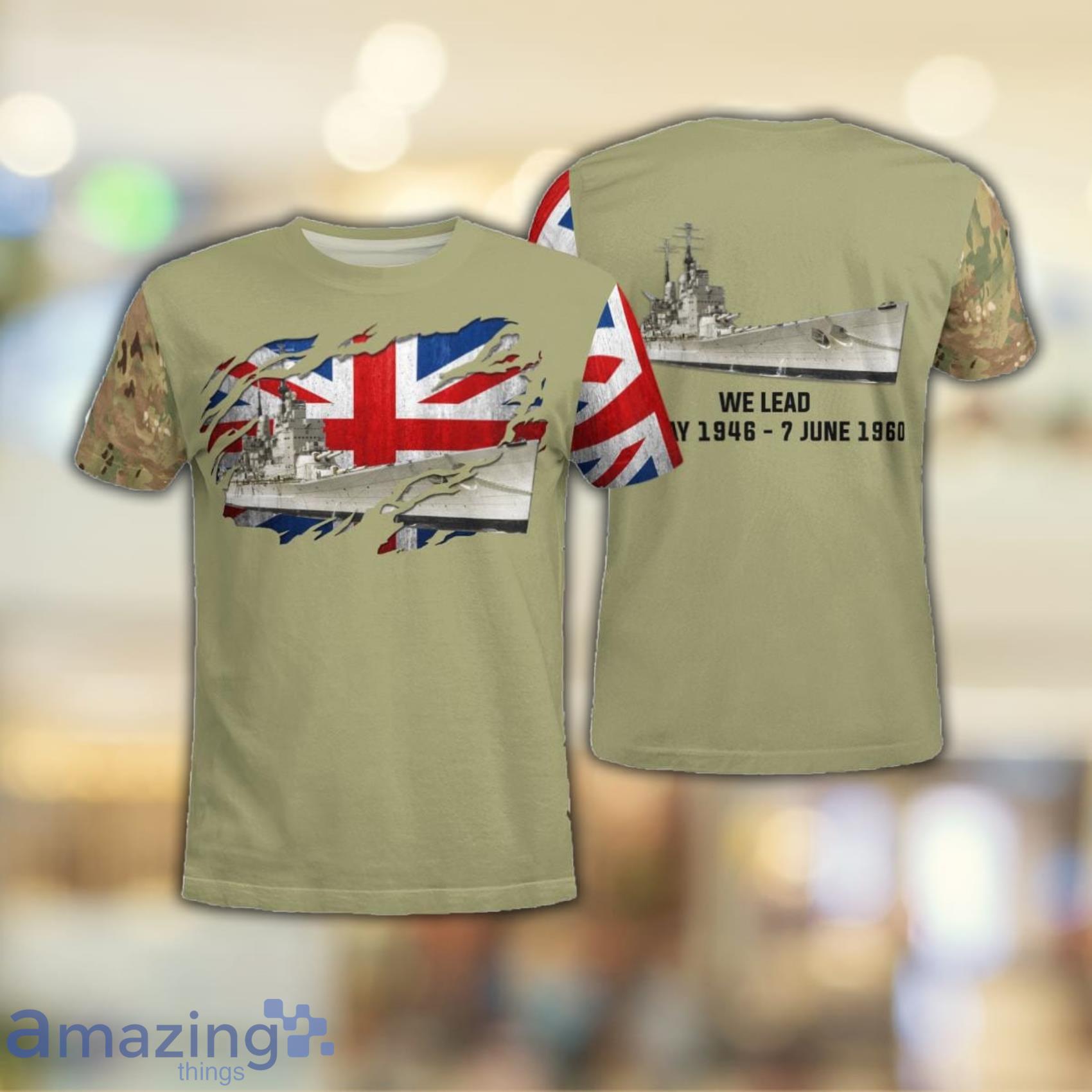 Royal Navy HMS Vanguard (23) All Over Print 3D T-Shirt Product Photo 1