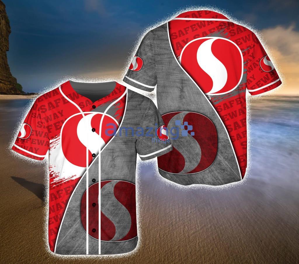 Safeway Red And Grey Baseball Jersey Shirt Gift For Fans Product Photo 1