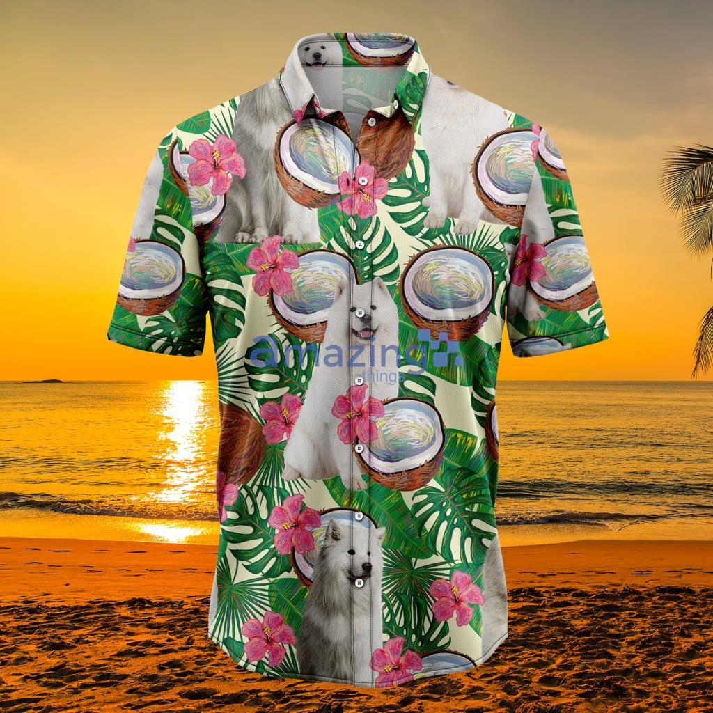 Samoyed Tropical Coconut Tropical Hawaiian Shirt Product Photo 1