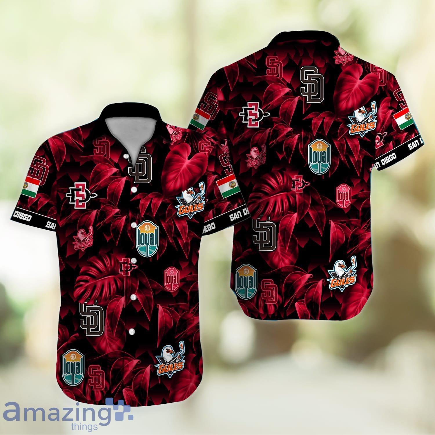 San Diego 3D Leaf Print Hawaiian Shirt For Men And Women Product Photo 1