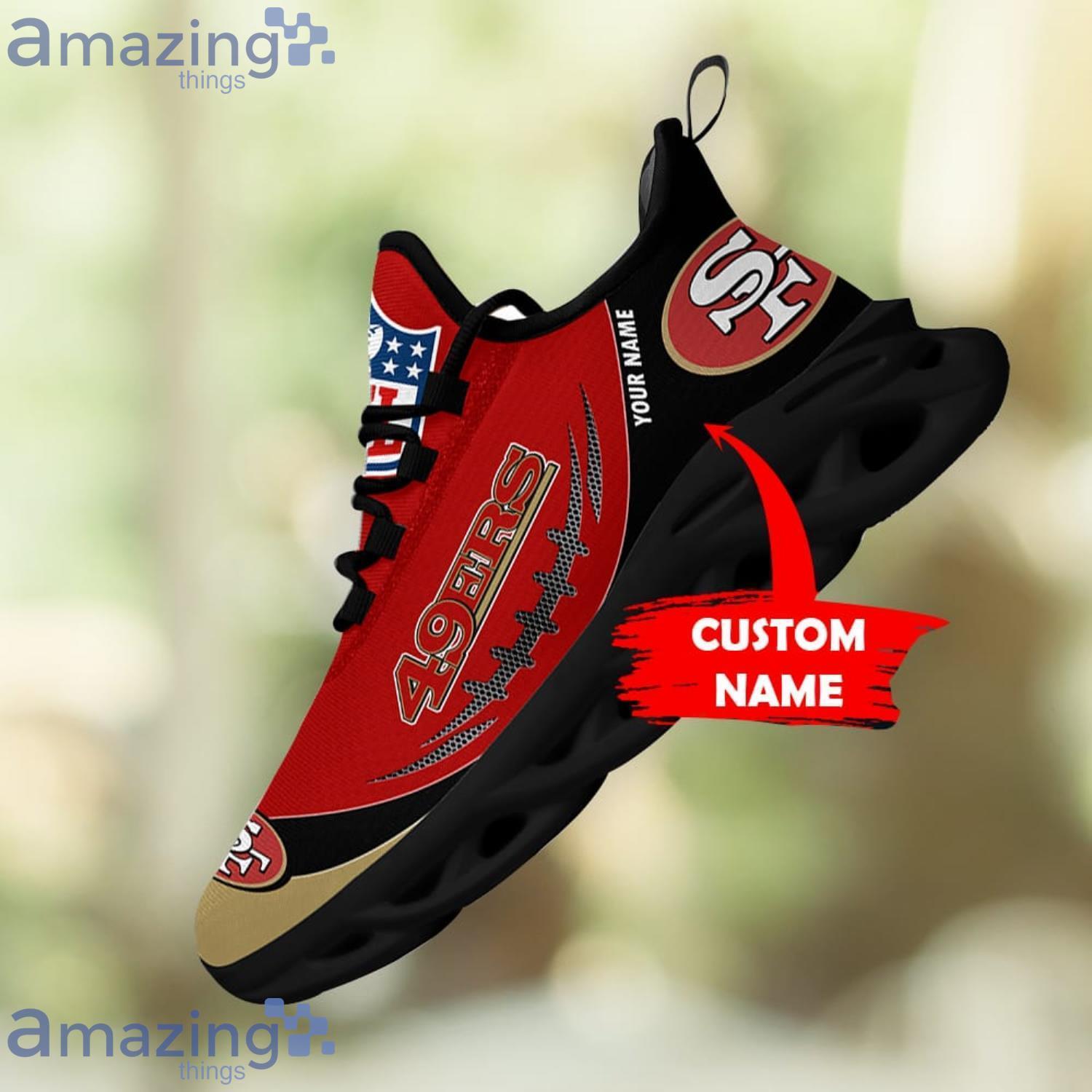 San Francisco 49ers Drip Logo NFL Max Soul Shoes Custom Name For Men And  Women Running Sneakers - Banantees