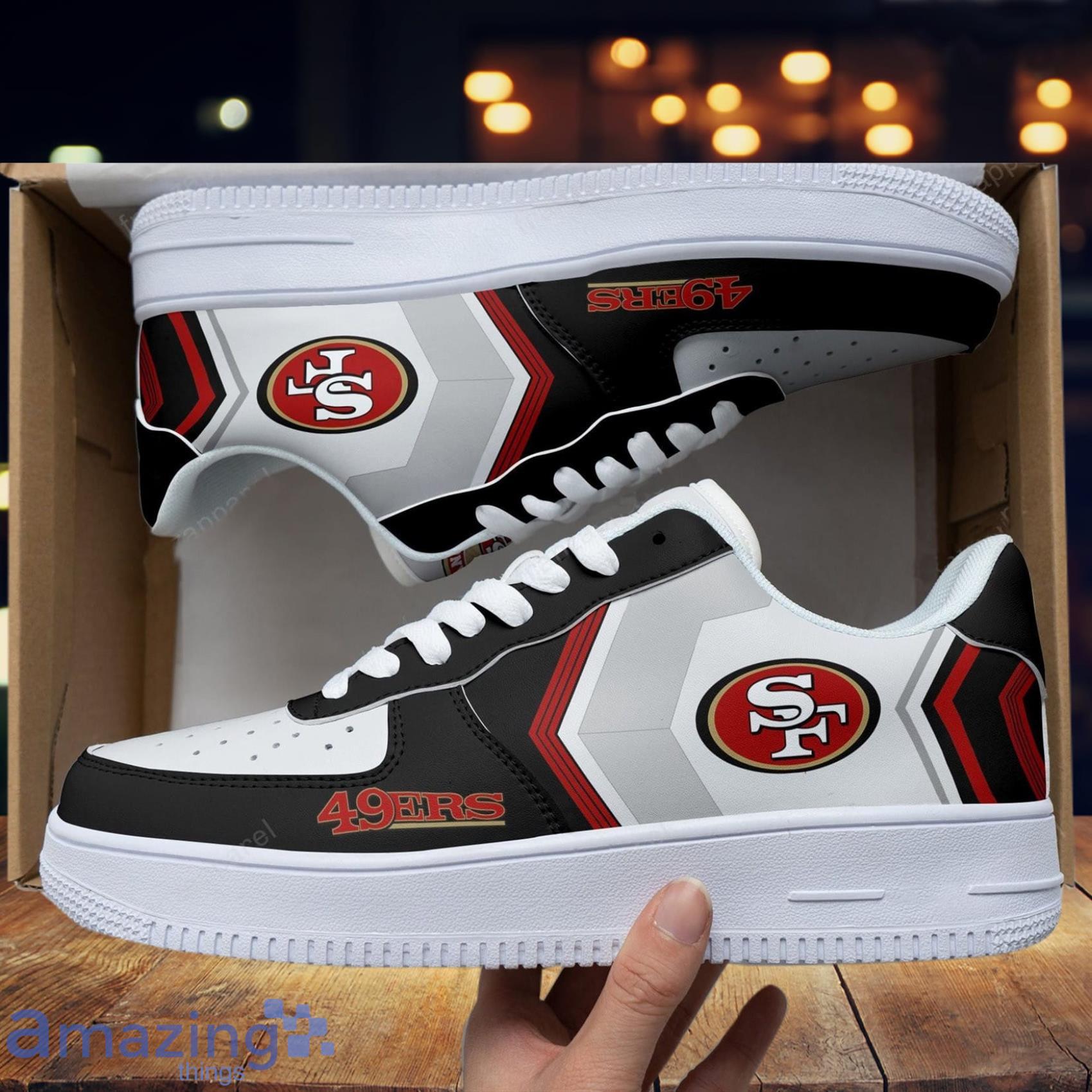 White SF 49ers Sneakers For Fans | GEARSNKRS