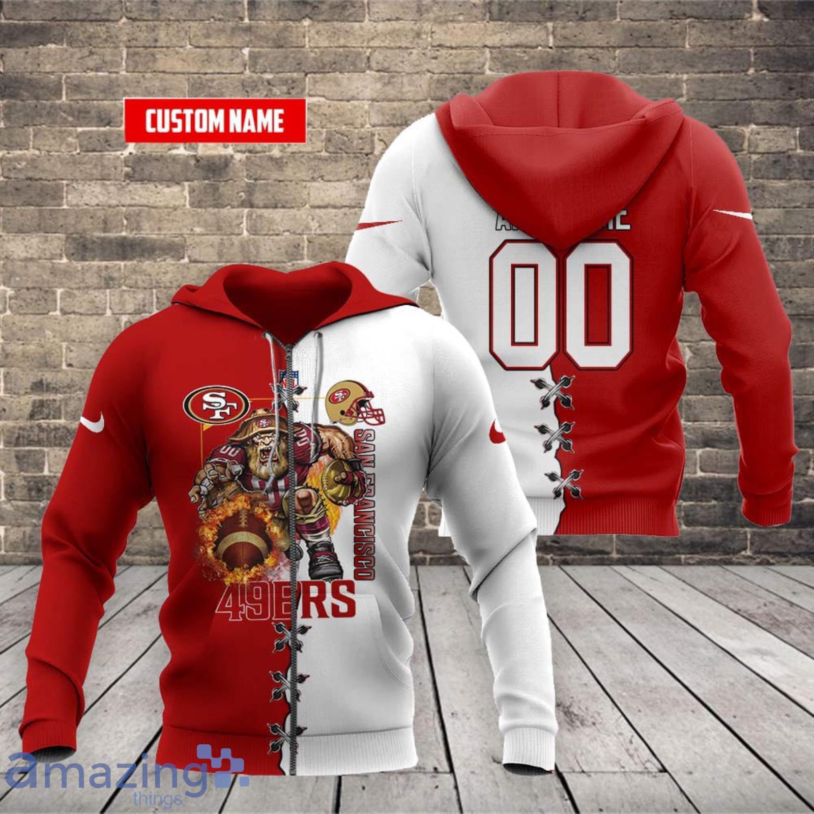 Custom Name San Francisco 49ers 3D Unisex Hoodie