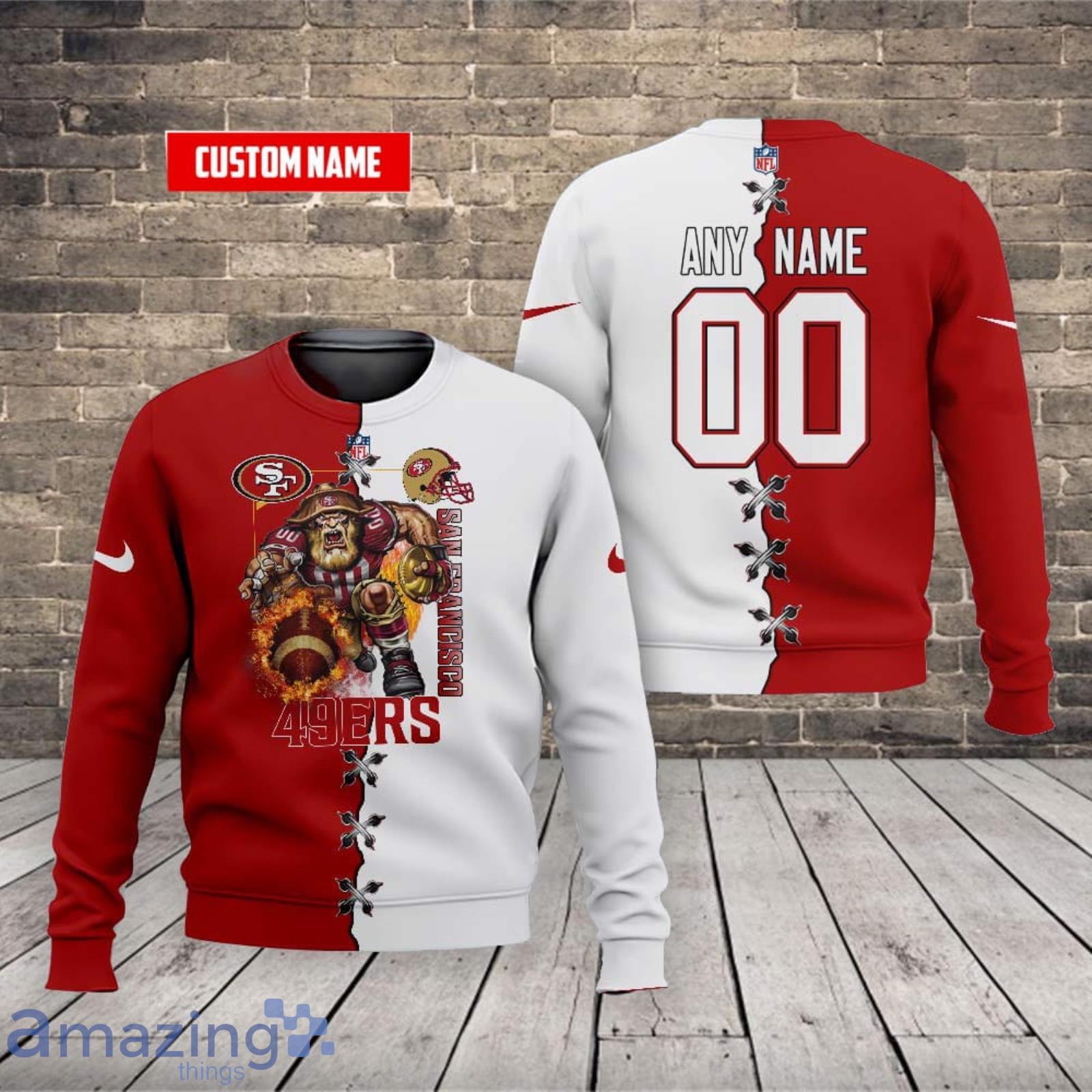 San Francisco 49ers NFL Custom Name And Number All Over Print