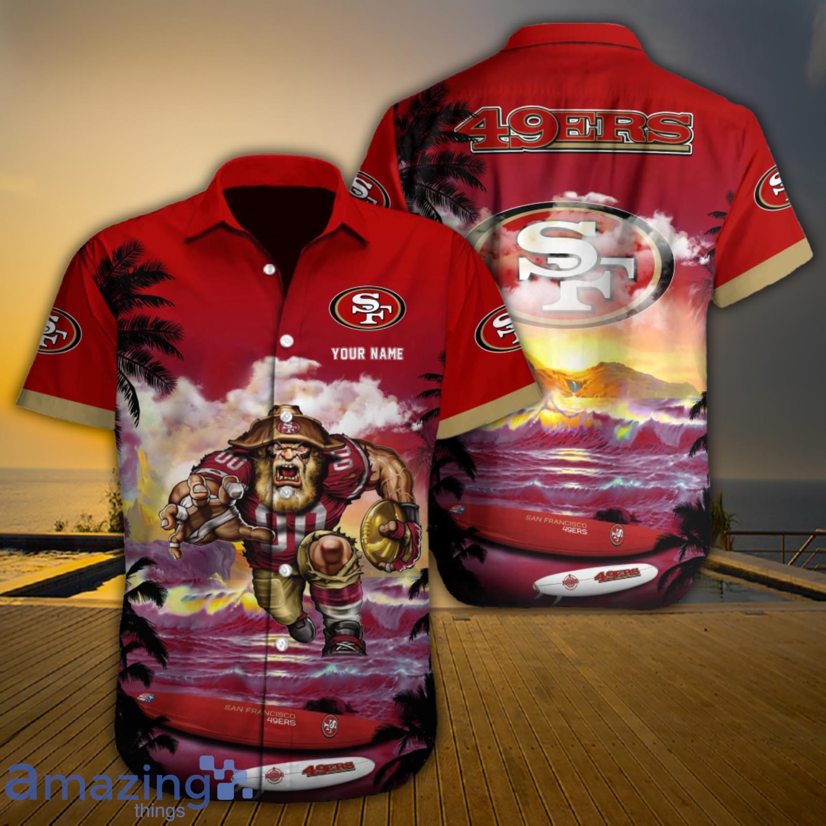 San Francisco 49Ers CUSTOM Embroidered Shirt -  Worldwide  Shipping