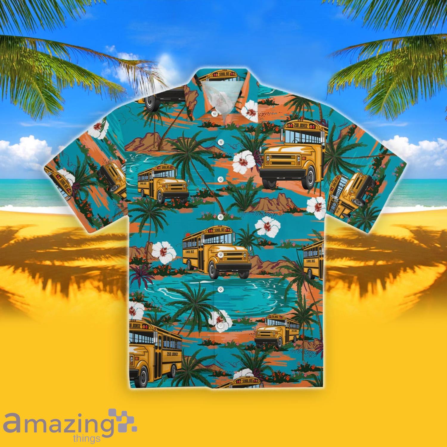 School Bus Summer Summer Gift Men And Women Hawaiian Shirt Product Photo 1 School Bus Summer Summer Gift Men And Women Hawaiian Shirt Product Photo 1
