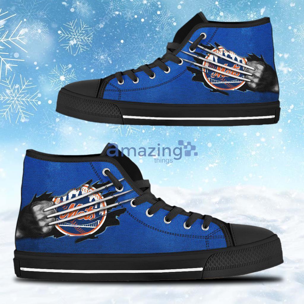 Scratch Of The Wolf New York Mets MLB High Top Shoes Product Photo 1 Scratch Of The Wolf New York Mets MLB High Top Shoes Product Photo 1