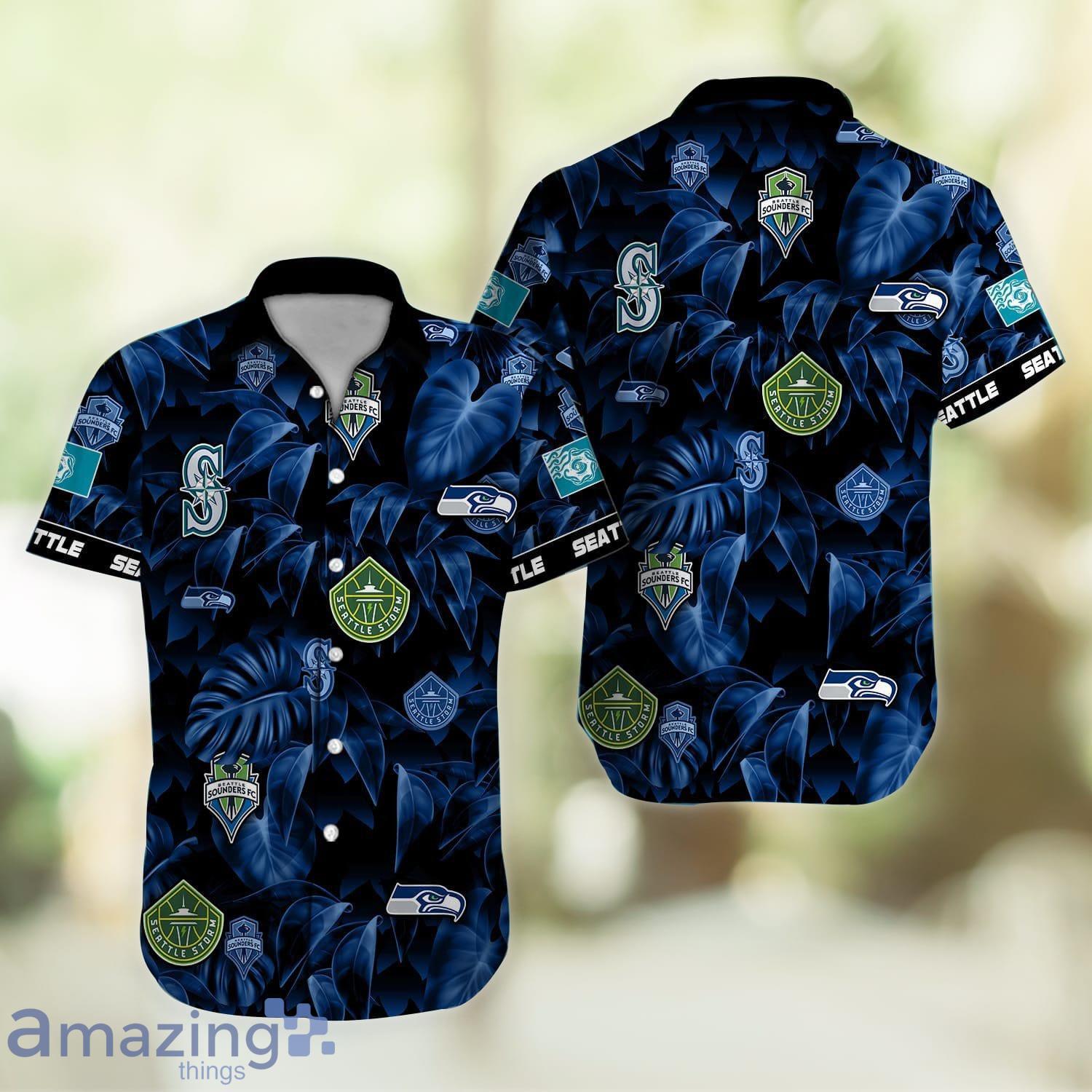Seattle 3D Leaf Print Hawaiian Shirt For Men And Women Product Photo 1
