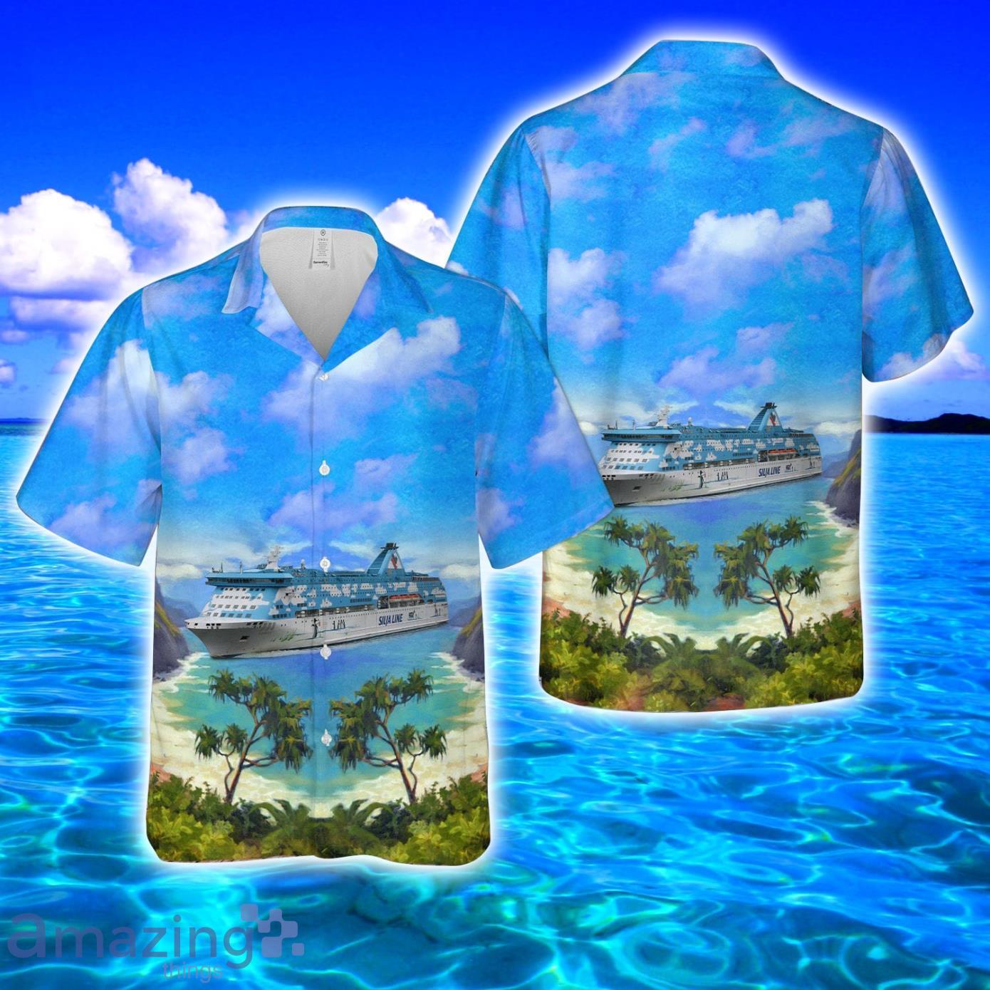 Silja Line MS Galaxy AOP Print Hawaiian Shirt And Short Set Product Photo 1