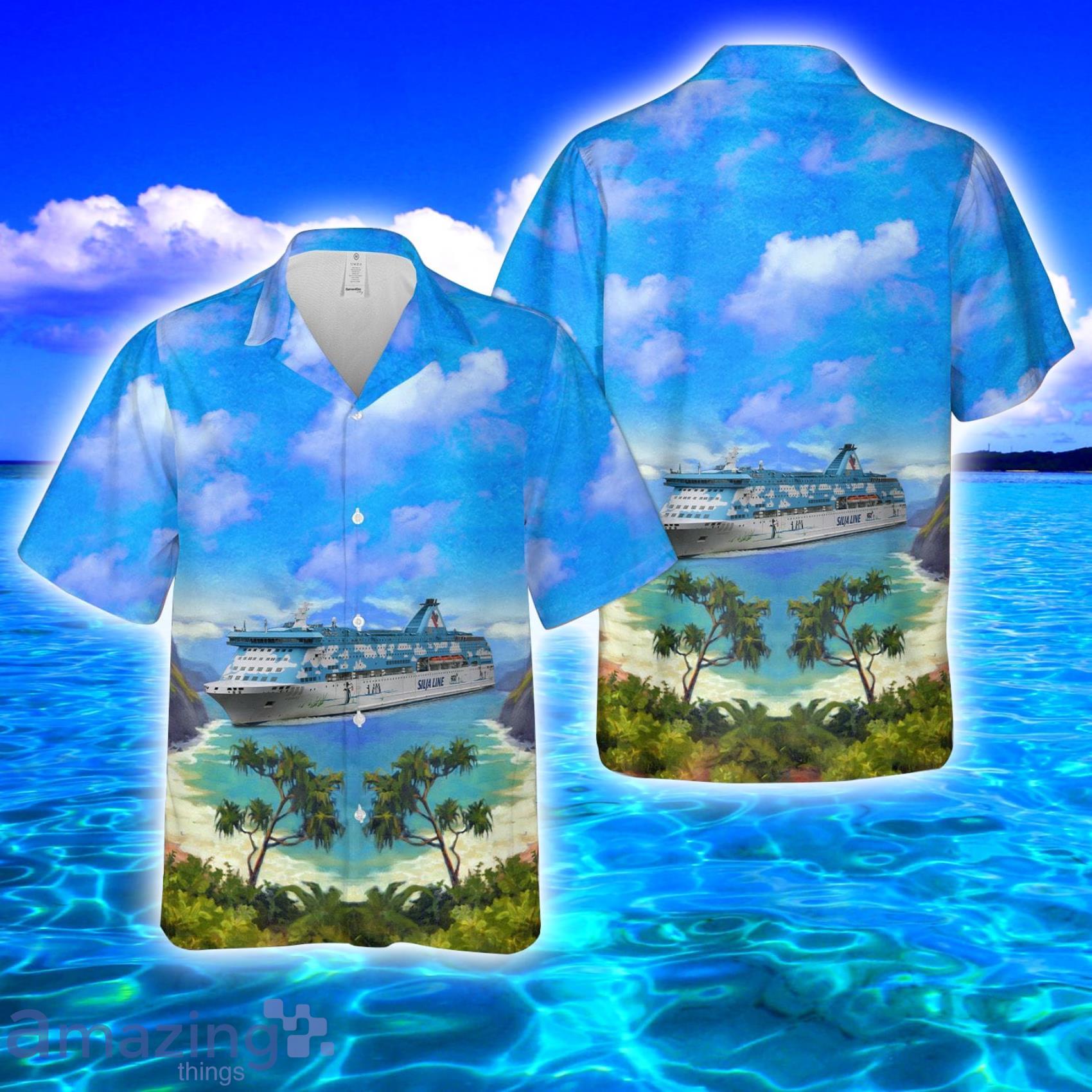 Silja Line MS Galaxy Tropical Style Full Print Hawaiian Shirt Vs Short Set Product Photo 1