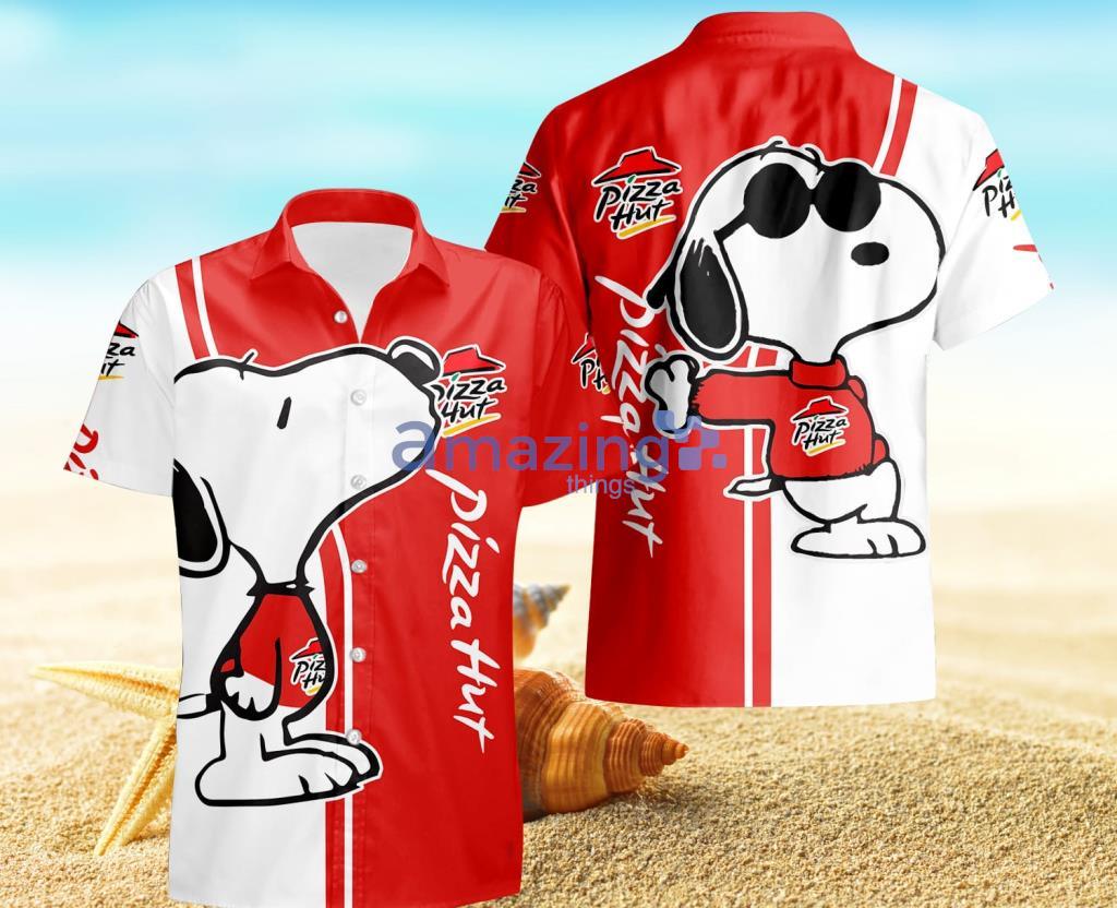 Snoopy Pizza Hut Hawaiian Shirt For Men And Women - Snoopy Pizza Hut Hawaiian Shirt For Men And Women