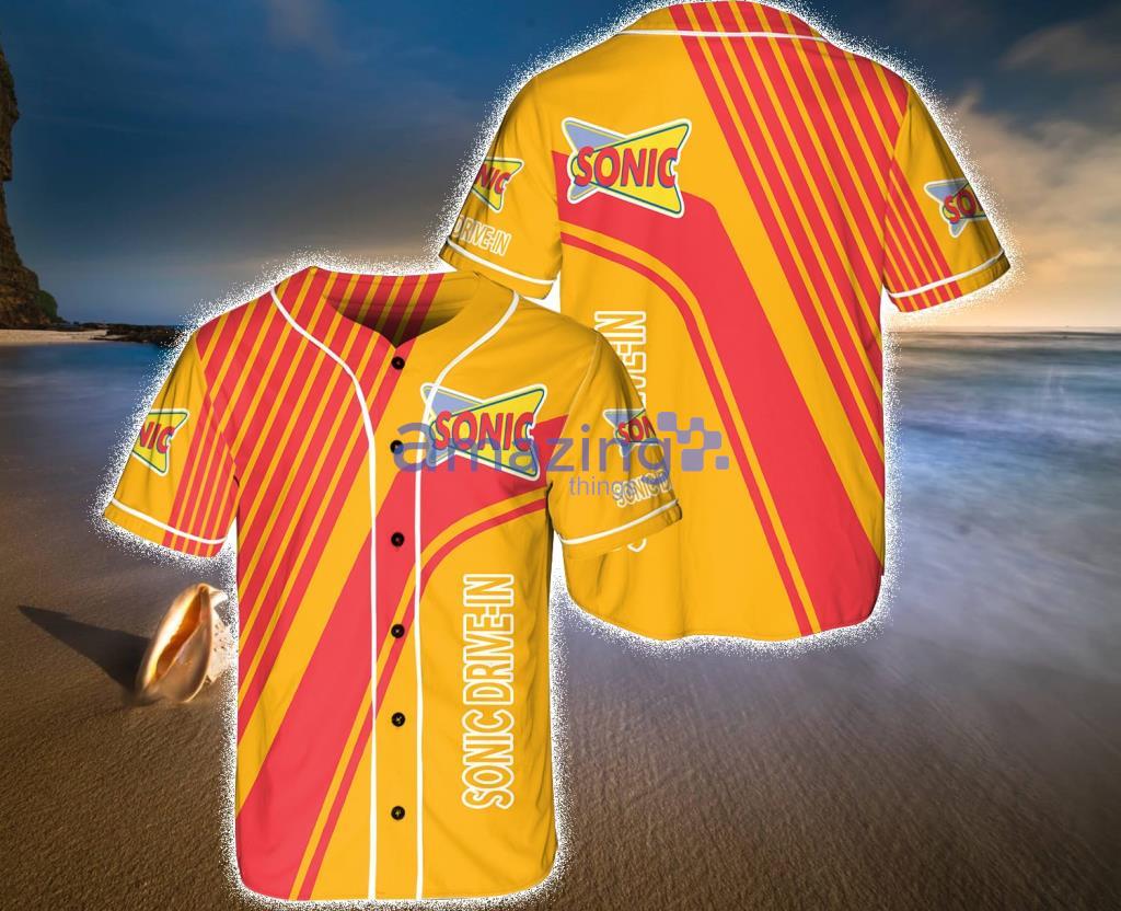 Sonic Drive-In Orange And Yellow Baseball Jersey Shirt Gift For Fans Product Photo 1