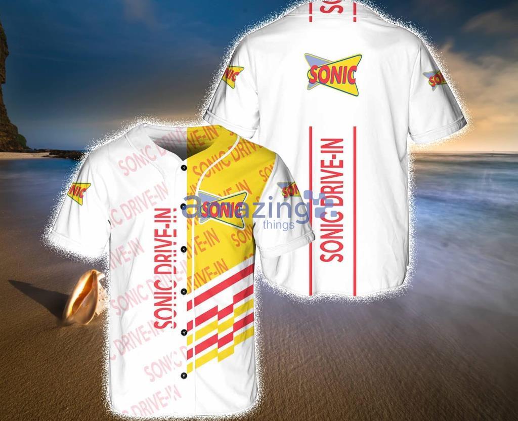 Sonic Drive-In White Baseball Jersey Shirt Gift For Fans Product Photo 1