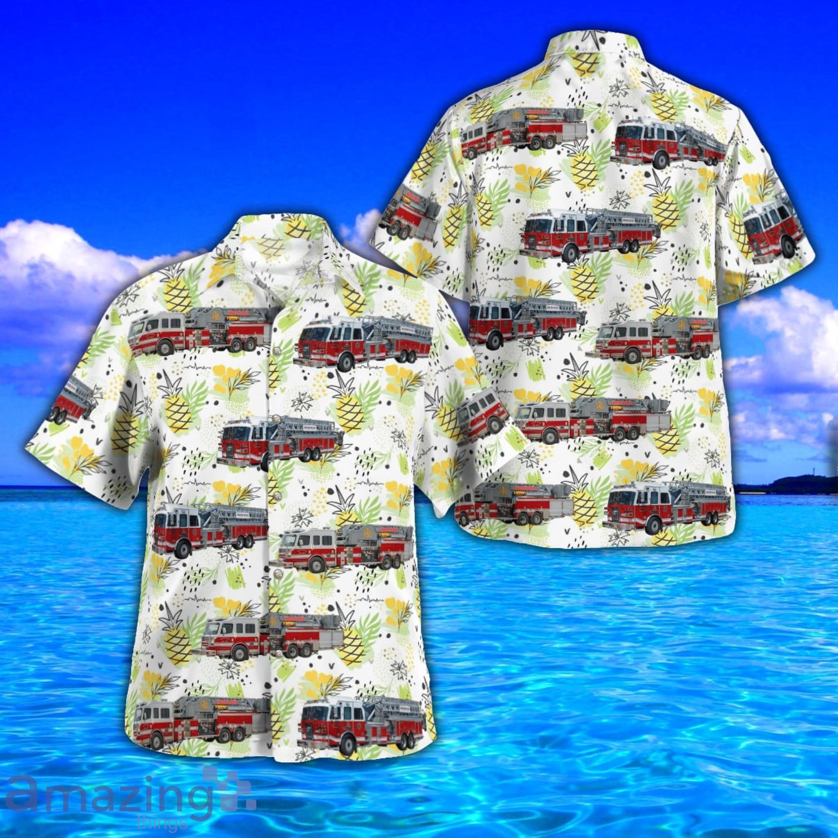 South Bend Fire Department AOP Aloha Tropical Style Hawaiian Shirt And Beach Short Product Photo 1