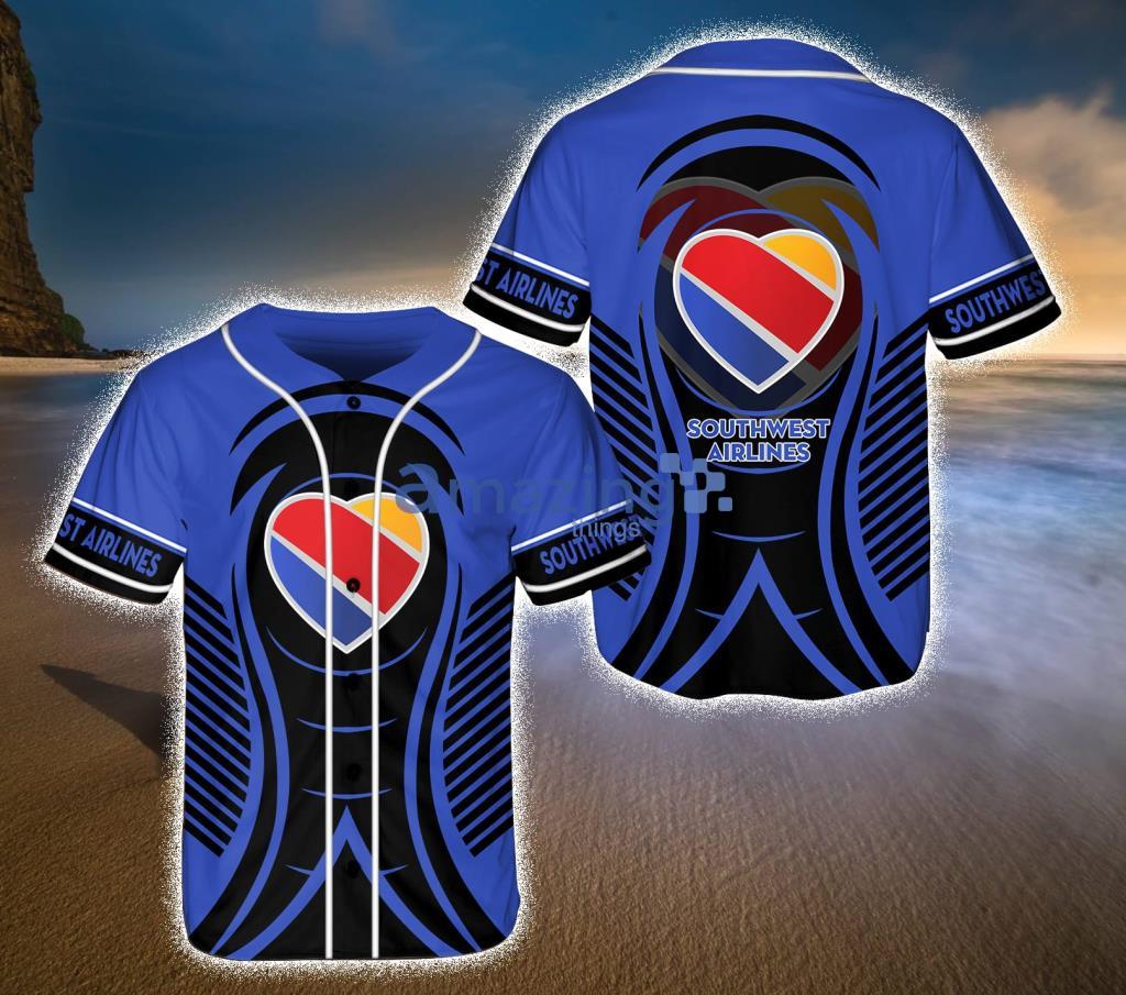 Southwest Airlines Navy Baseball Jersey Shirt Gift For Fans Product Photo 1