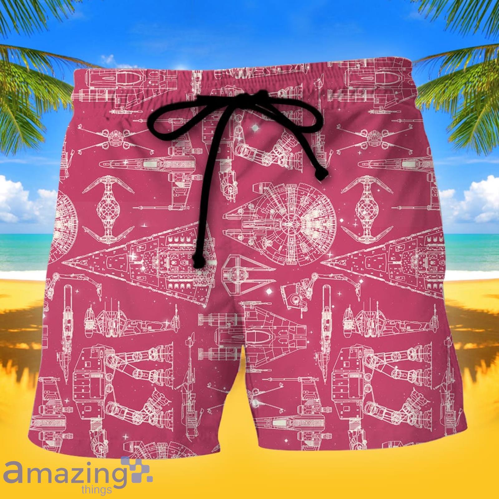Space Ships Starwars Pink Summer Gift Beach Shorts Product Photo 1 Space Ships Starwars Pink Summer Gift Beach Shorts Product Photo 1