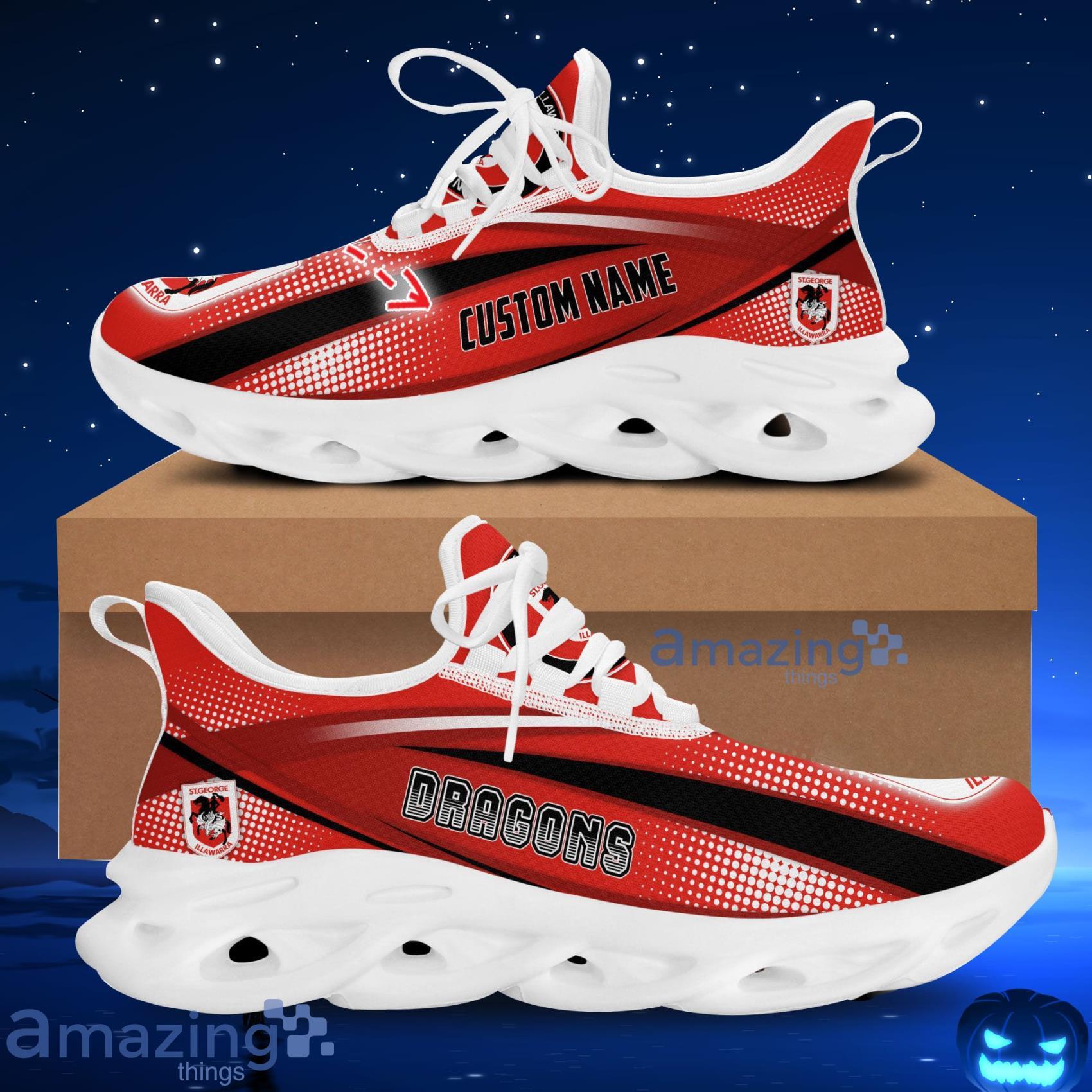 St. George Illawarra Dragons Clunky Shoes Red Max Soul Sneakers For Men And Women Product Photo 1
