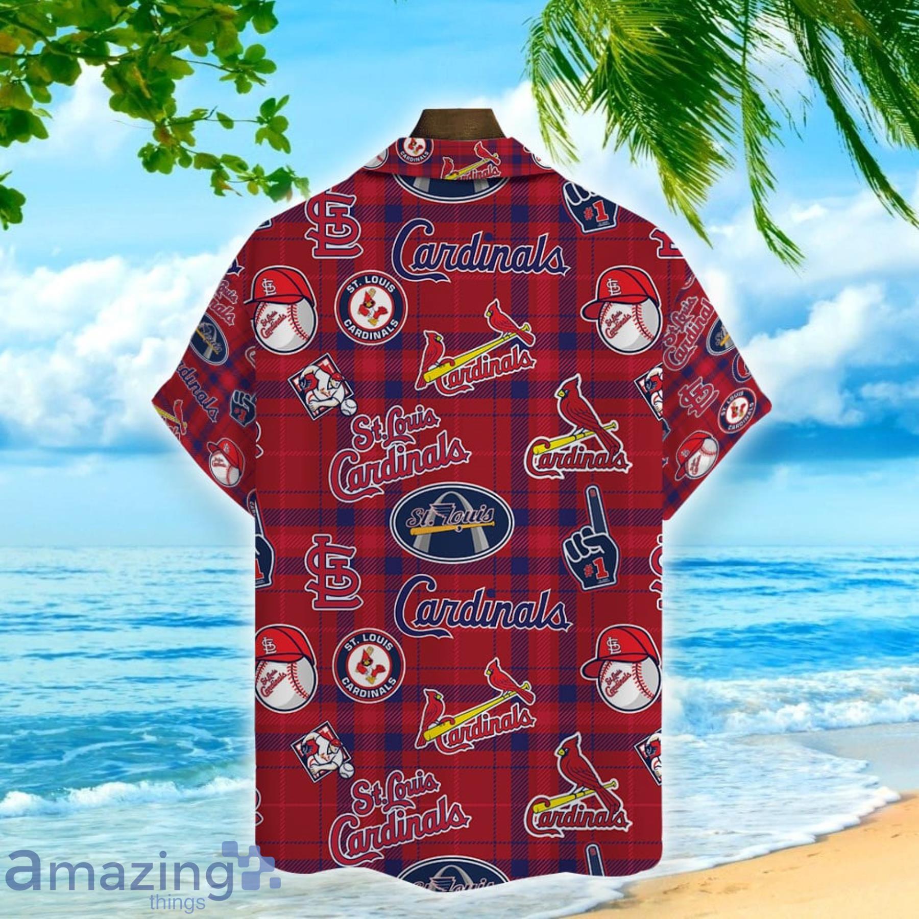 St. Louis Cardinals Baseball Pattern Vintage Hawaiian Shirt