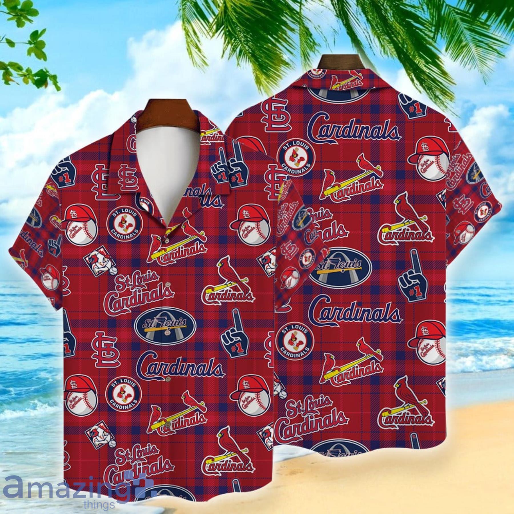 St. Louis Cardinals Baseball Pattern Vintage Hawaiian Shirt - Banantees