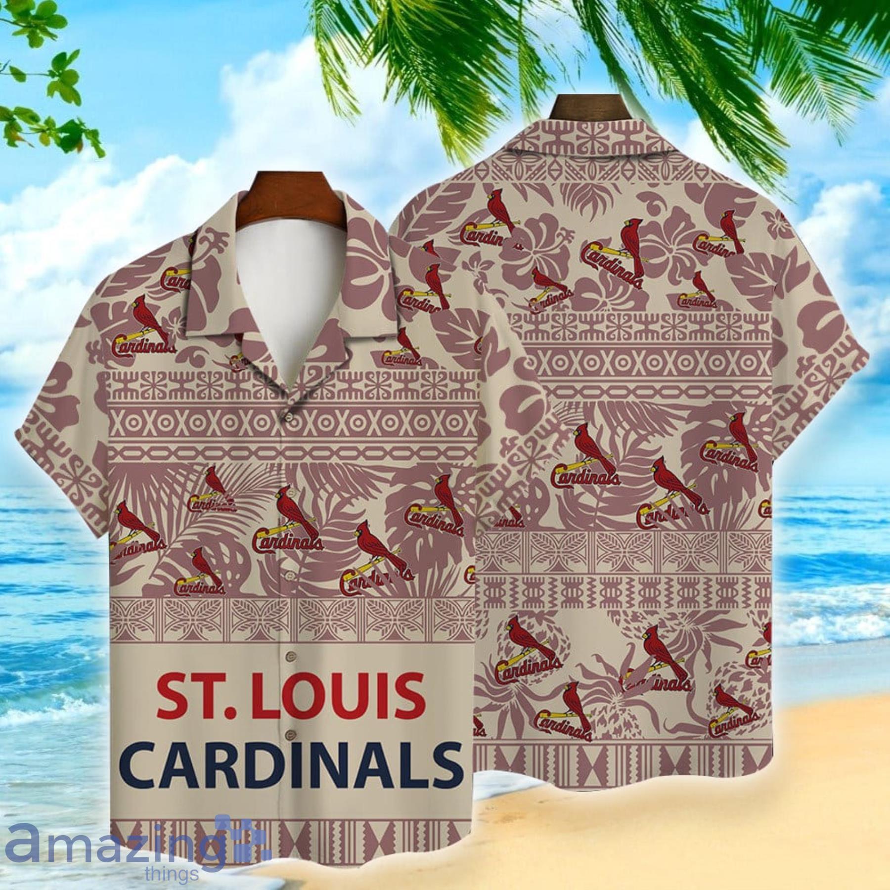 St. Louis Cardinals Hawaiian Shirt Plaid Baseball Pattern Vintage Print