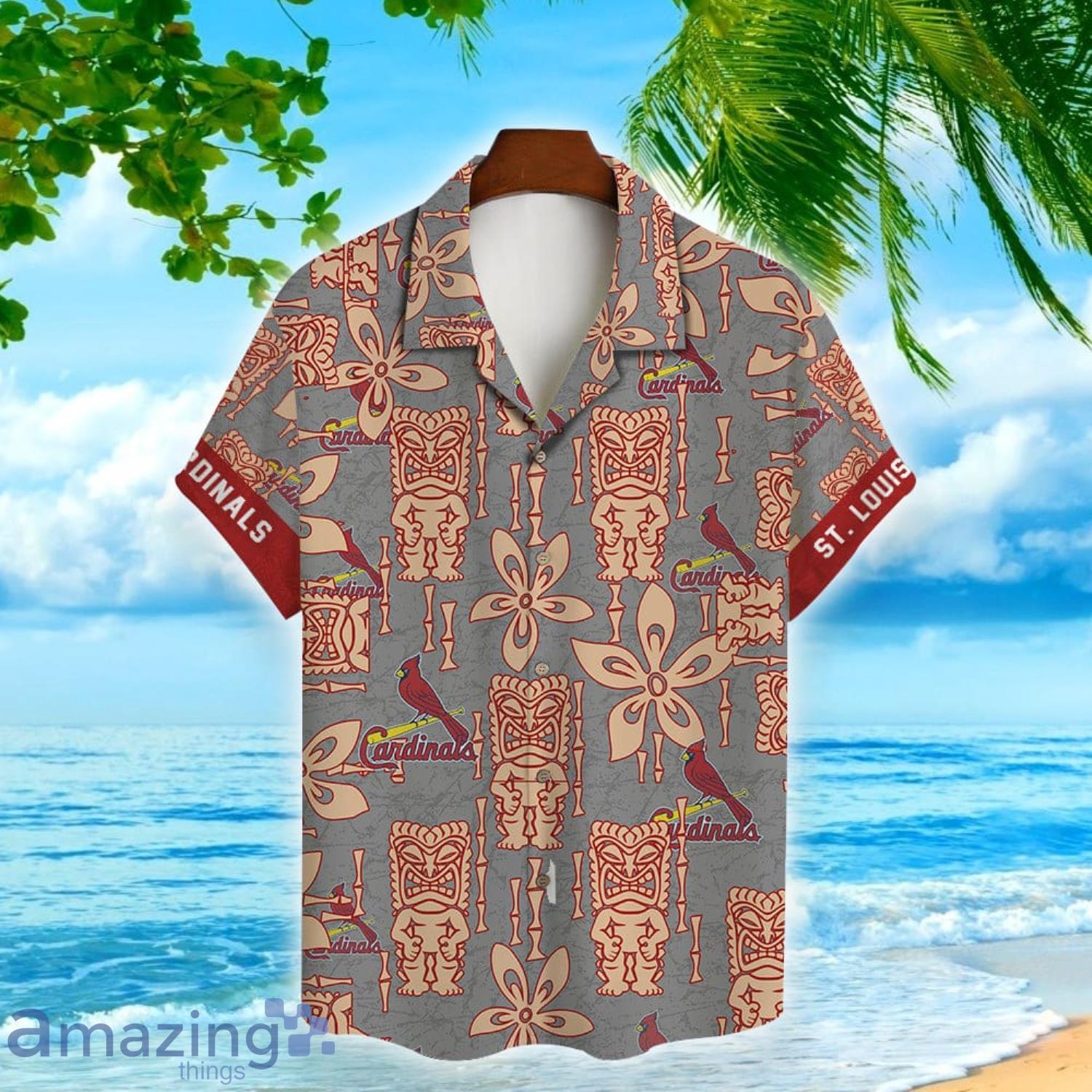 St. Louis Cardinals Major League Baseball Vintage Tiki Pattern Hawaiian  Shirt For Baseball Fans