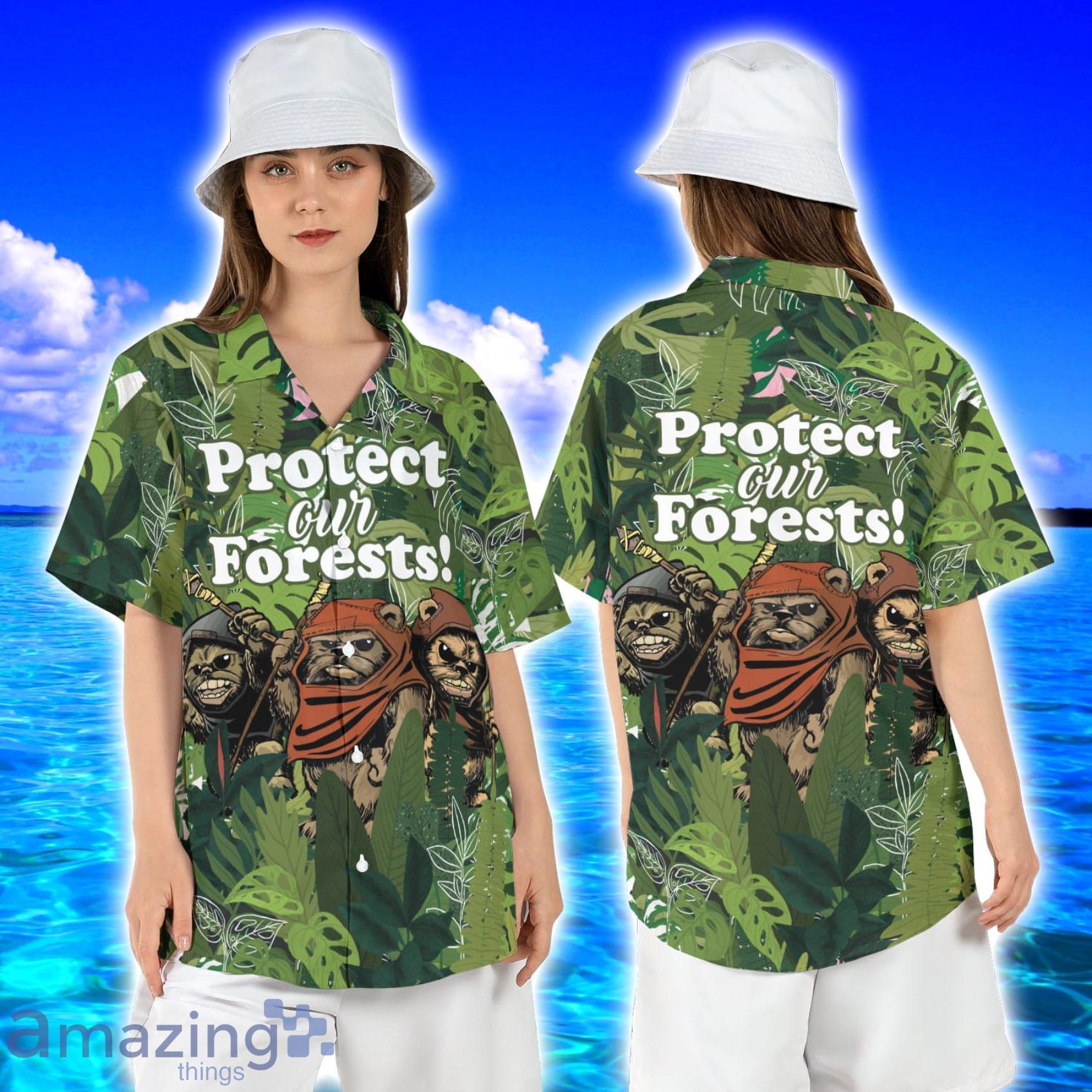 Star Wars Ewok Protect Our Forest Star Wars Hawaiian Shirt Product Photo 1