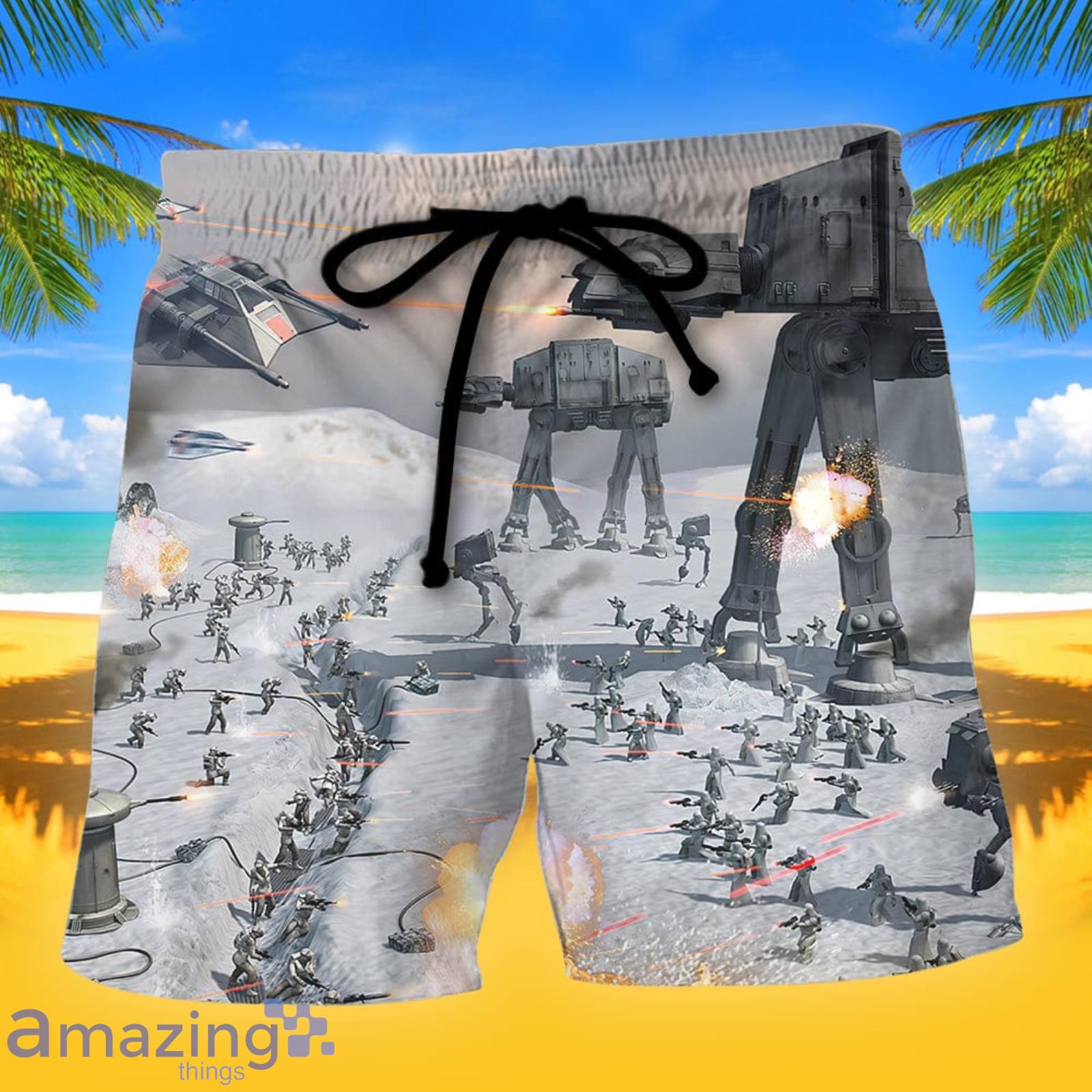 Starwars Battle Of Hoth AT-AT Summer Gift Beach Shorts Product Photo 1
