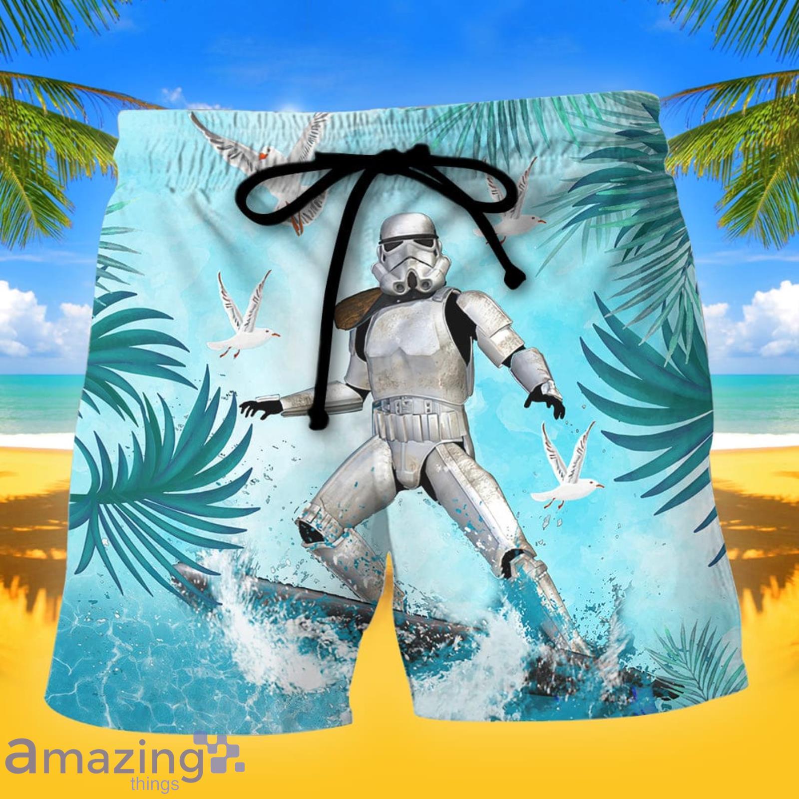Starwars Stormtrooper Surfing Summer Gift Beach Shorts Product Photo 1