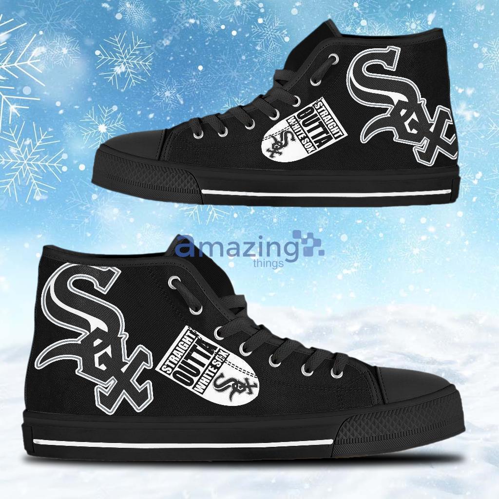 Custom MLB Chicago White Sox Nike Logo Jordan 1 High, White Sox