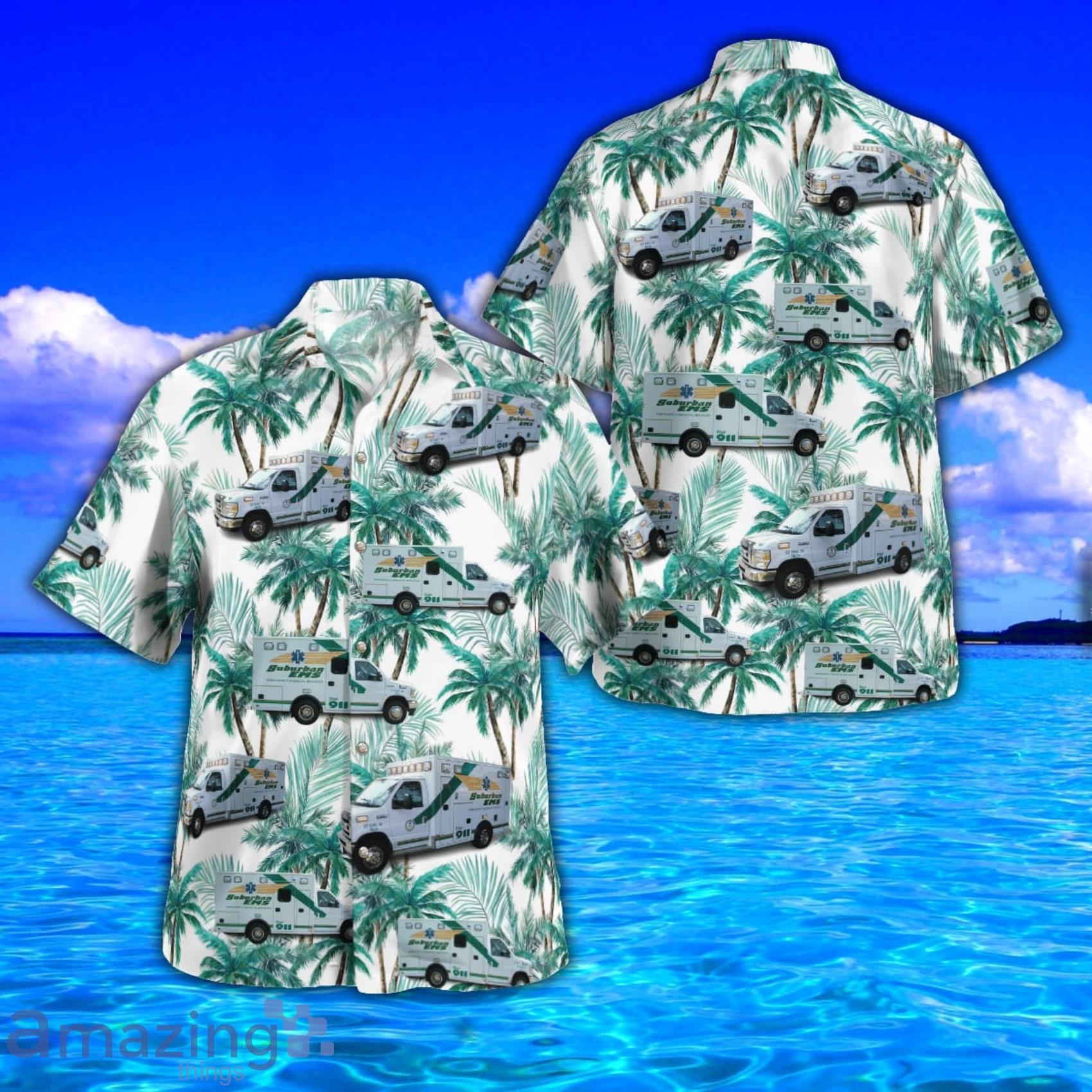 Suburban Ems, Pennsylvania AOP Aloha Tropical Style Hawaiian Shirt And Beach Short Product Photo 1