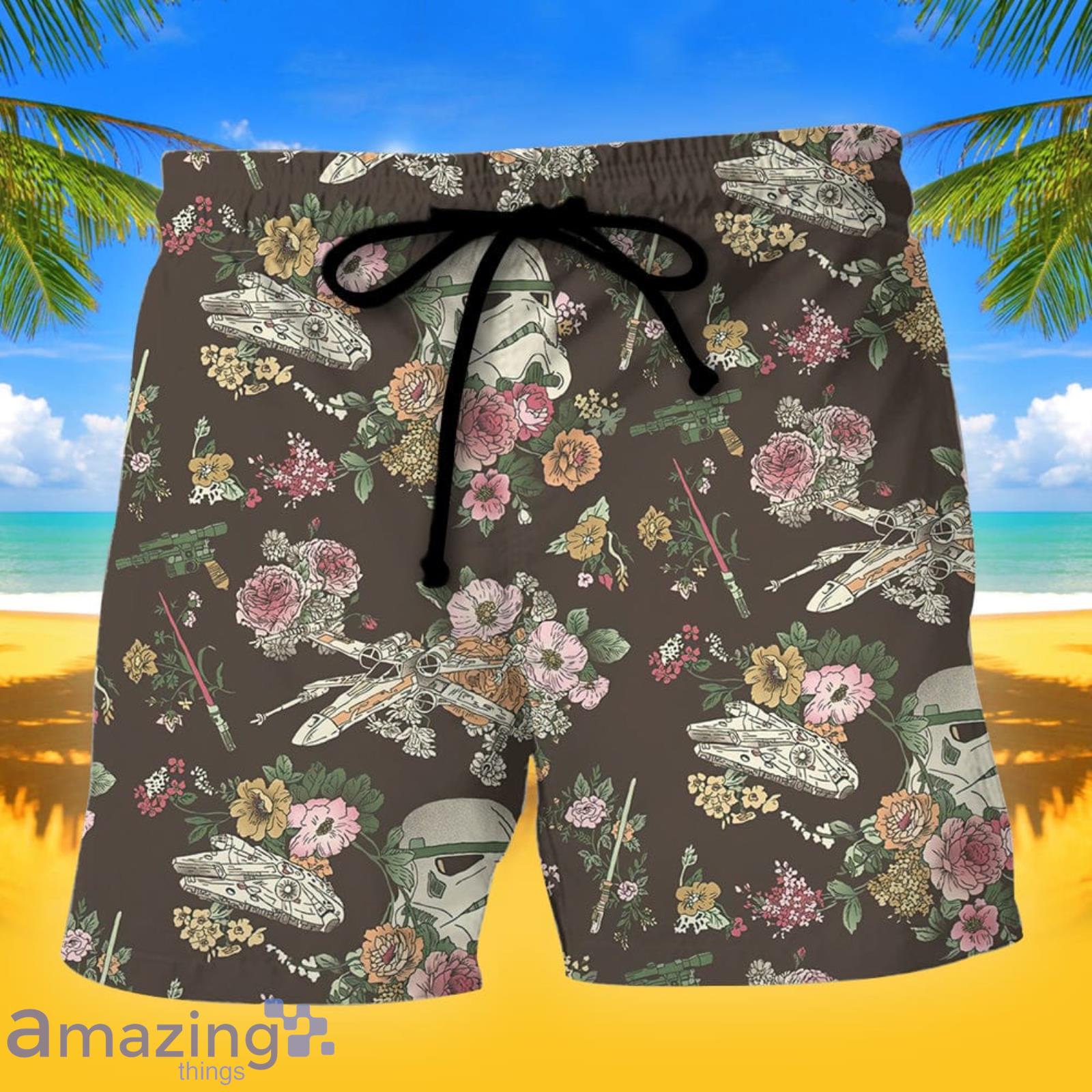 SW Stormtrooper Flower Vintage Summer Gift Beach Shorts Product Photo 1