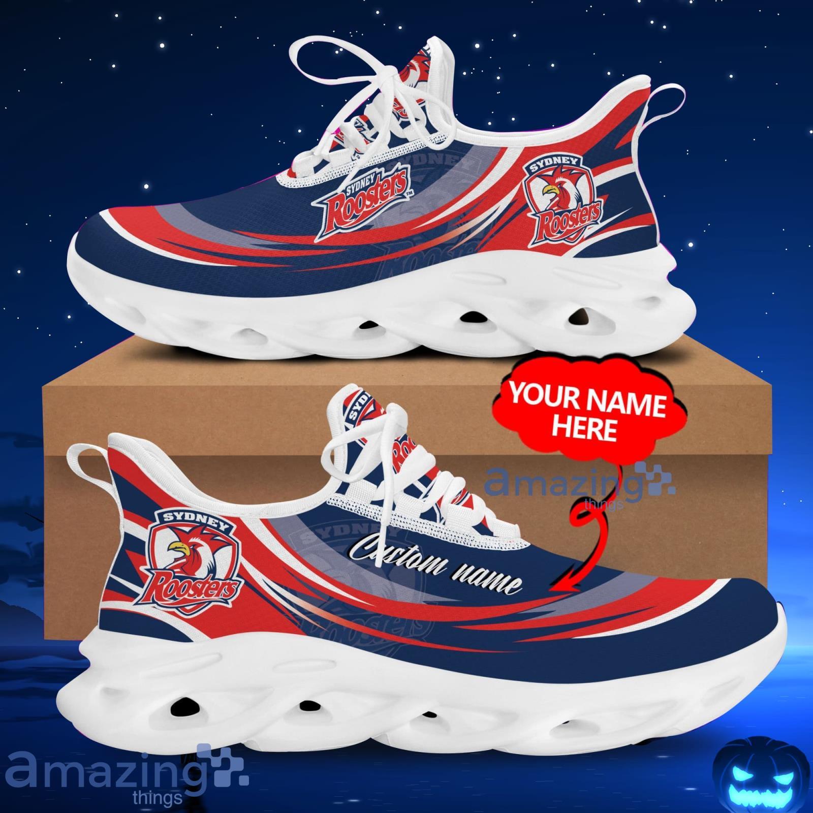 Sydney Roosters 3D Custom Name Running Sneakers Men And Women Max Soul Shoes Product Photo 1