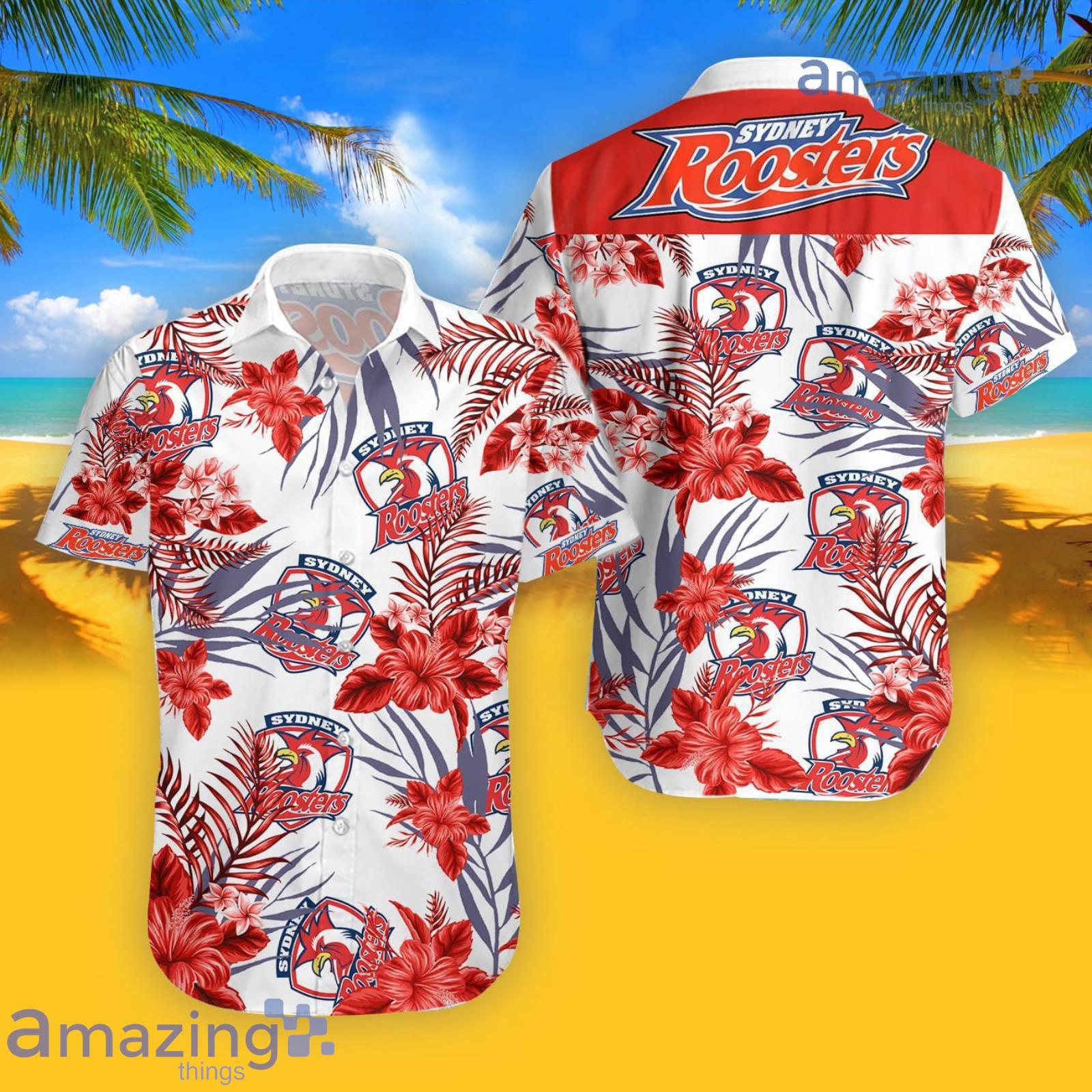 Sydney Roosters Tropical Flower Hawaiian Shirt For Men And Women Product Photo 1