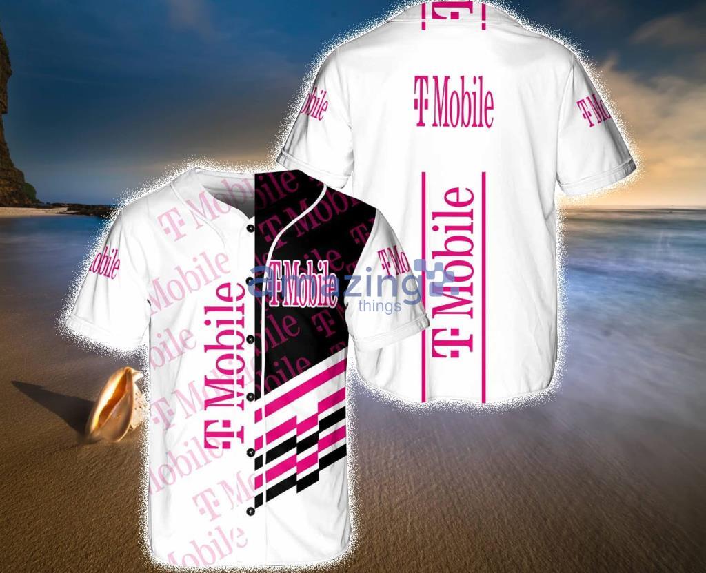T-Mobile Logo White Baseball Jersey Shirt Gift For Fans Product Photo 1 T-Mobile Logo White Baseball Jersey Shirt Gift For Fans Product Photo 1
