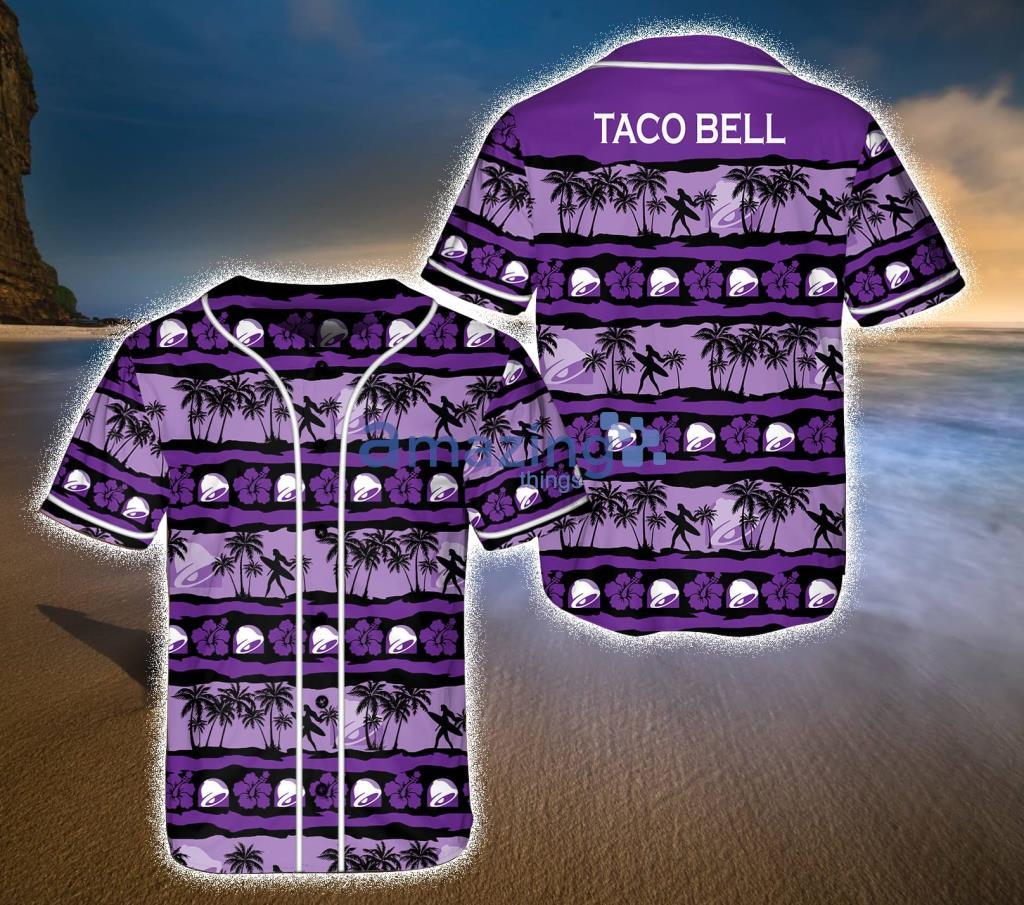 Taco Bell 3D Purple Baseball Jersey Gift For Sport Fans - Freedomdesign