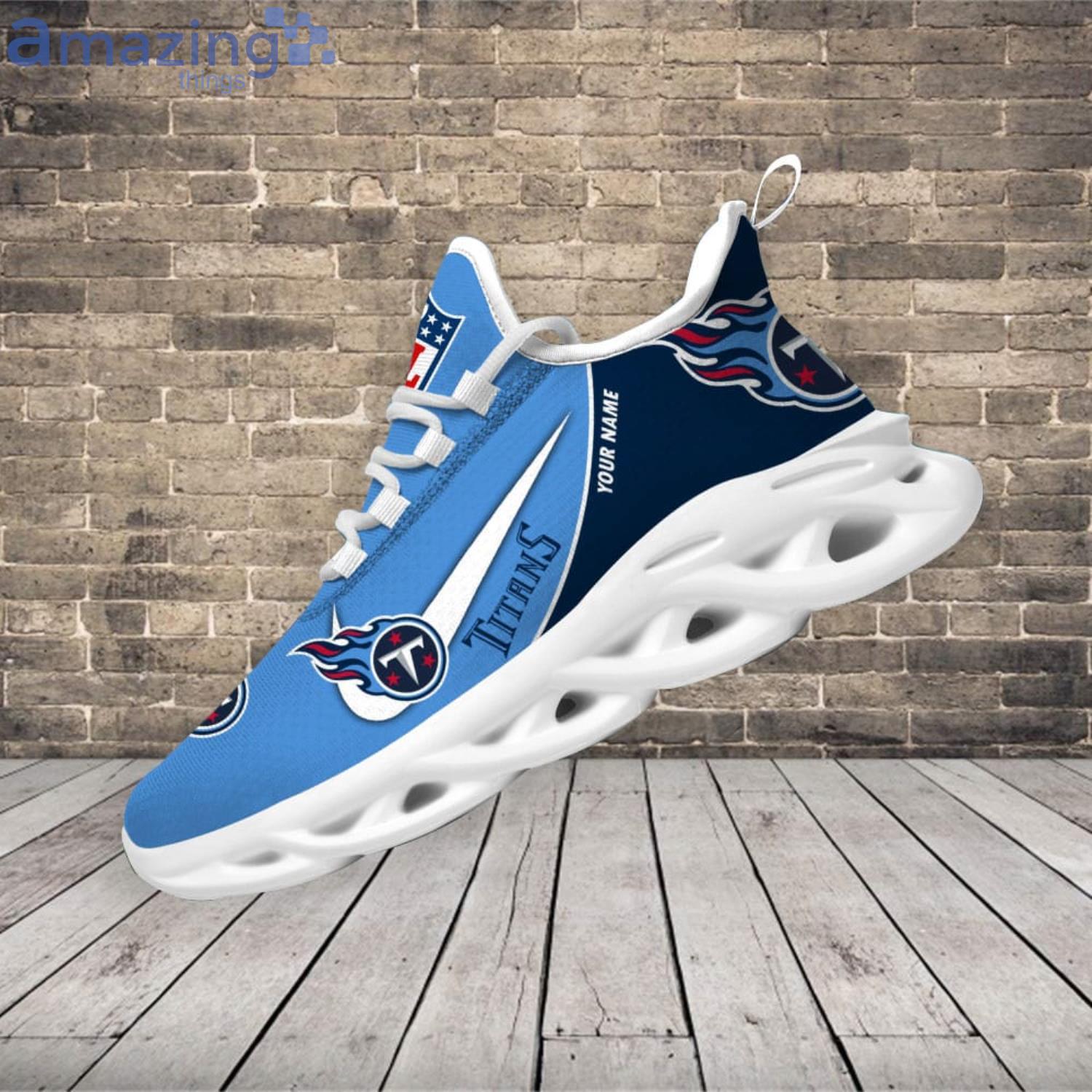 Tennessee Titans Custom Name 2023 NFL Max Soul Shoes For Men And Women