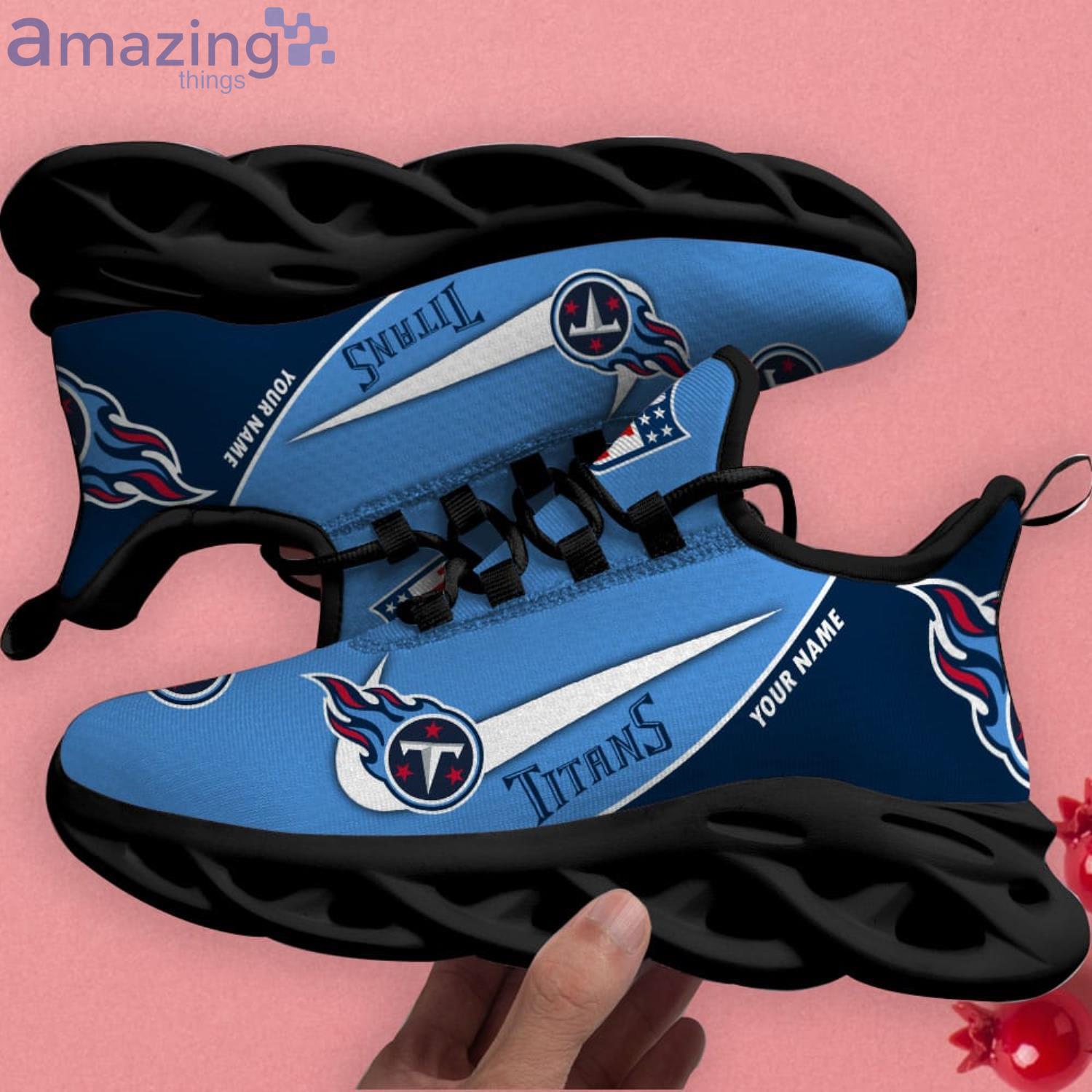 Tennessee Titans Personalized Name NFL Ultra Sneakers Max Soul