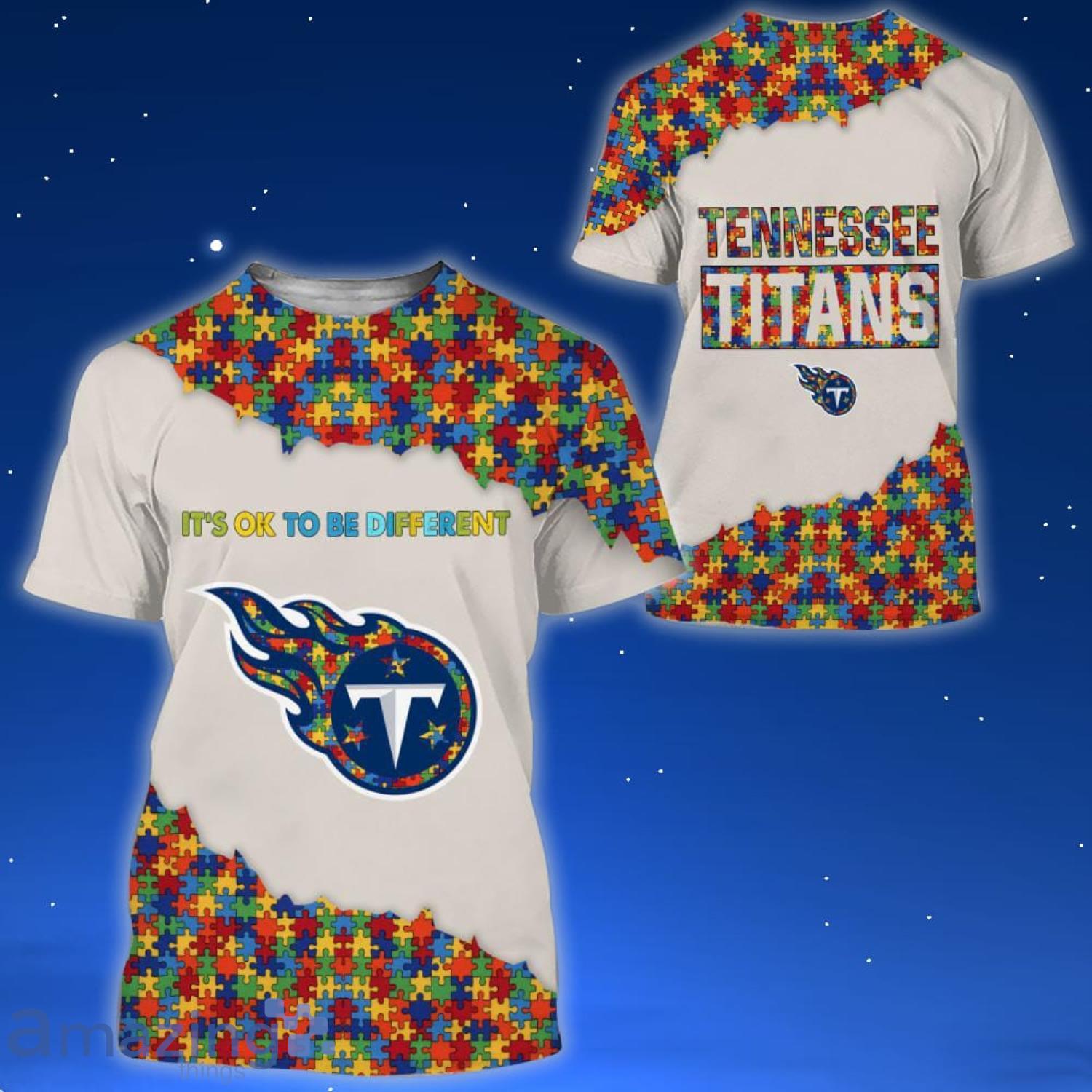 NFL Team Tennessee Titans 3D T-Shirt.