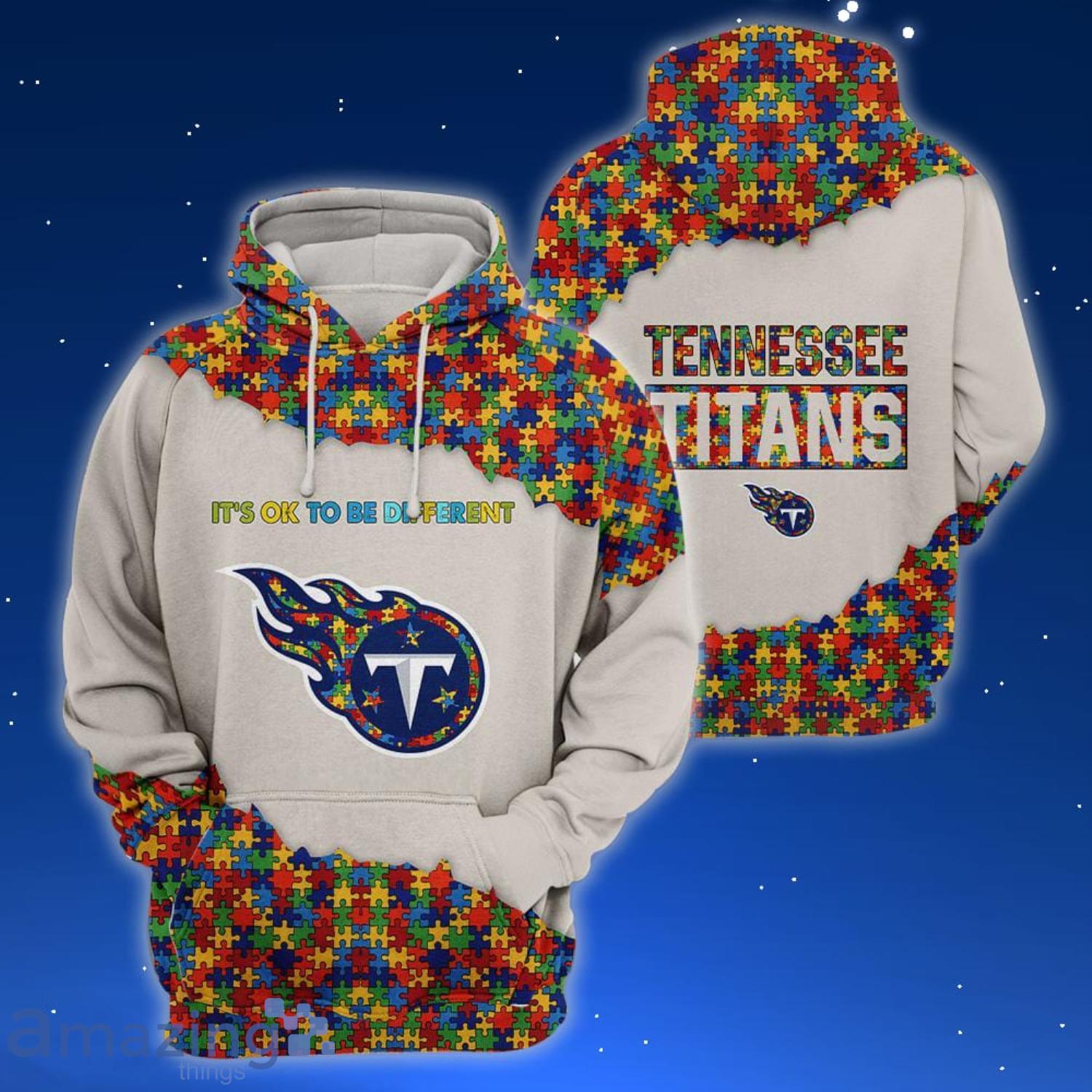 NFL Team Tennessee Titans 3D T-Shirt.